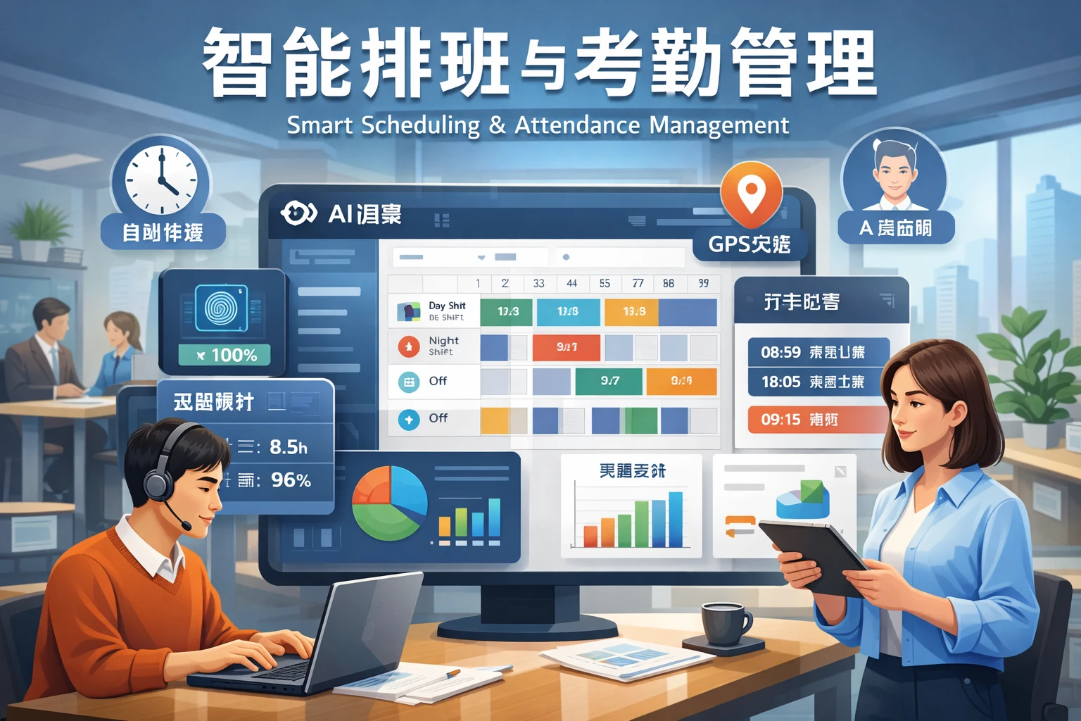 智能排班与考勤管理
