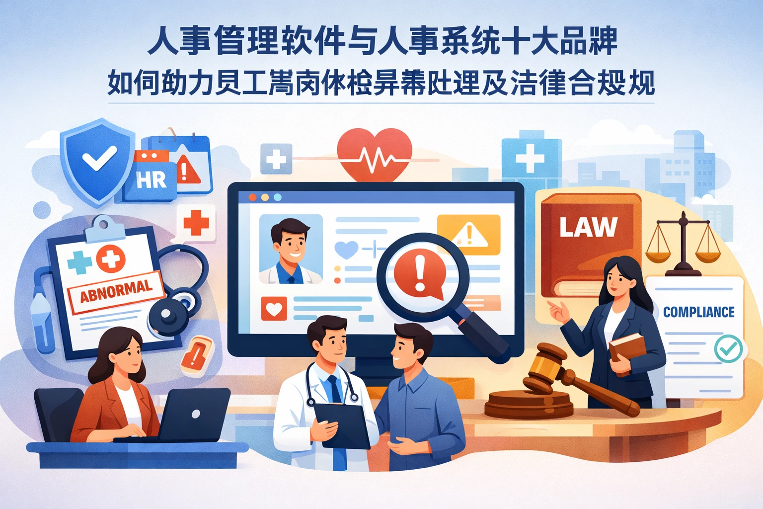 人事管理软件与人事系统十大品牌如何助力员工离岗体检异常处理及法律合规