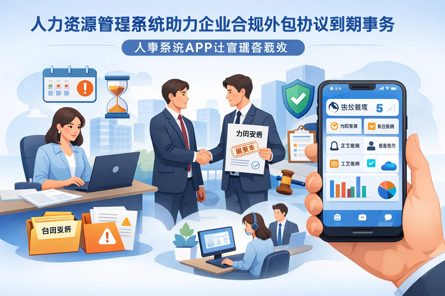 人力资源管理系统助力企业合规处理外包协议到期事务，人事系统APP让管理更高效