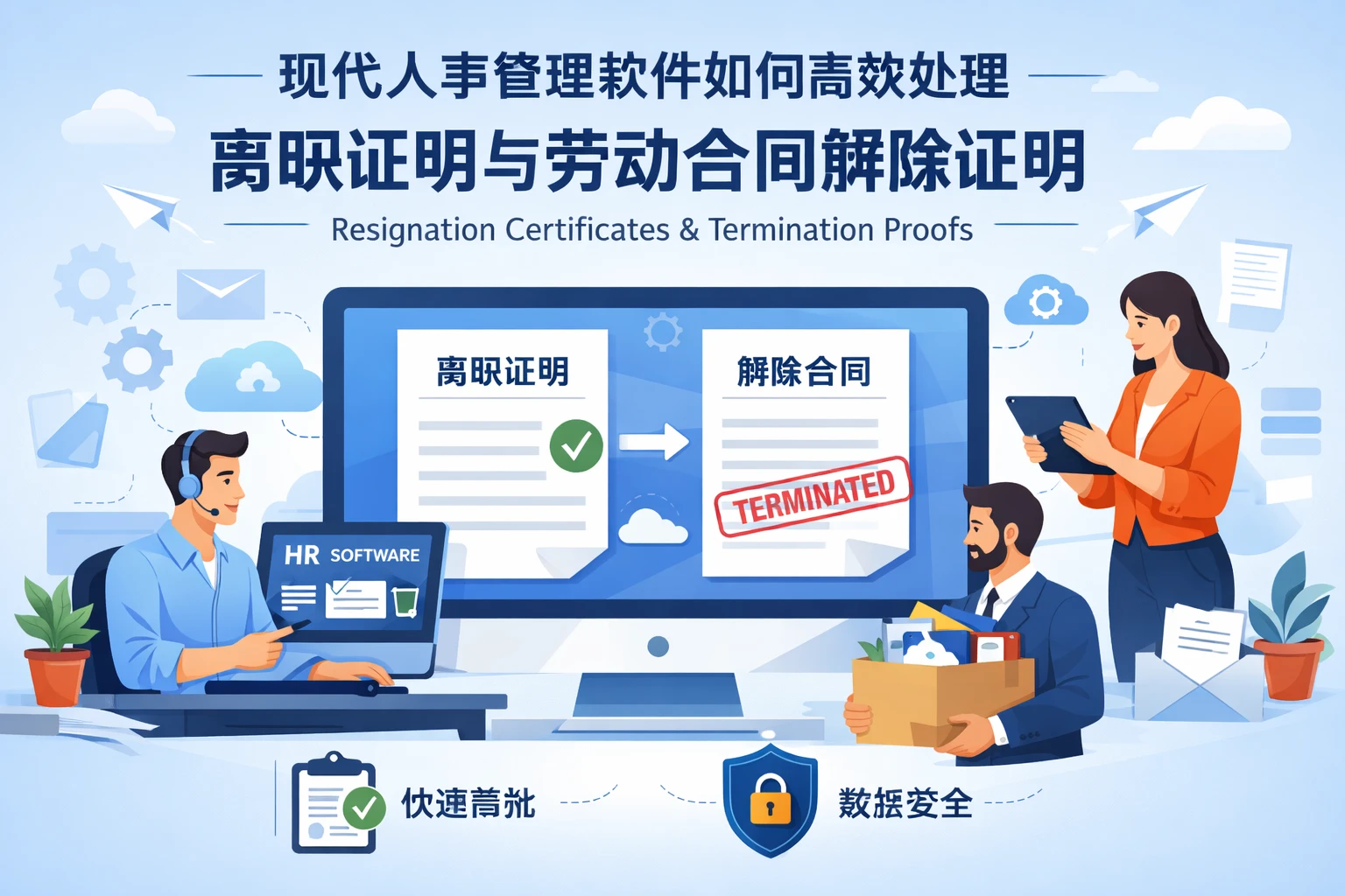 现代人事管理软件如何高效处理离职证明与劳动合同解除证明