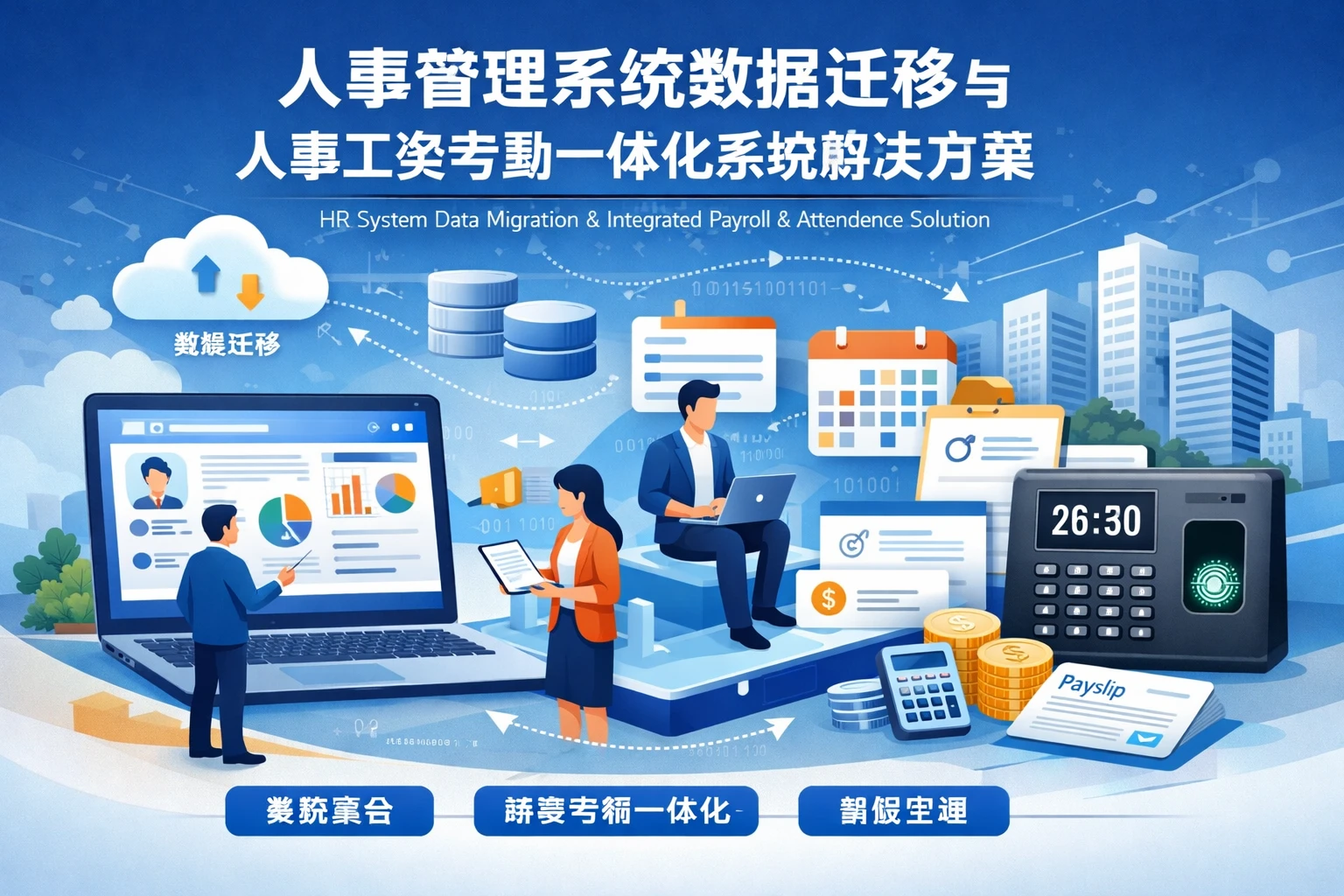 人事管理系统数据迁移与人事工资考勤一体化系统解决方案