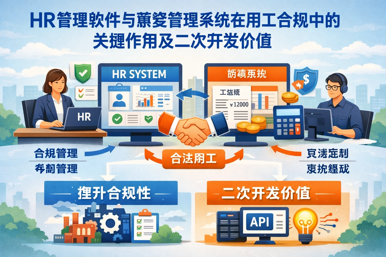 HR管理软件与薪资管理系统在用工合规中的关键作用及二次开发价值