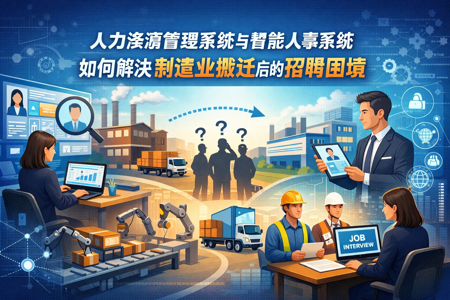 人力资源管理系统与智能人事系统如何解决制造业搬迁后的招聘困境