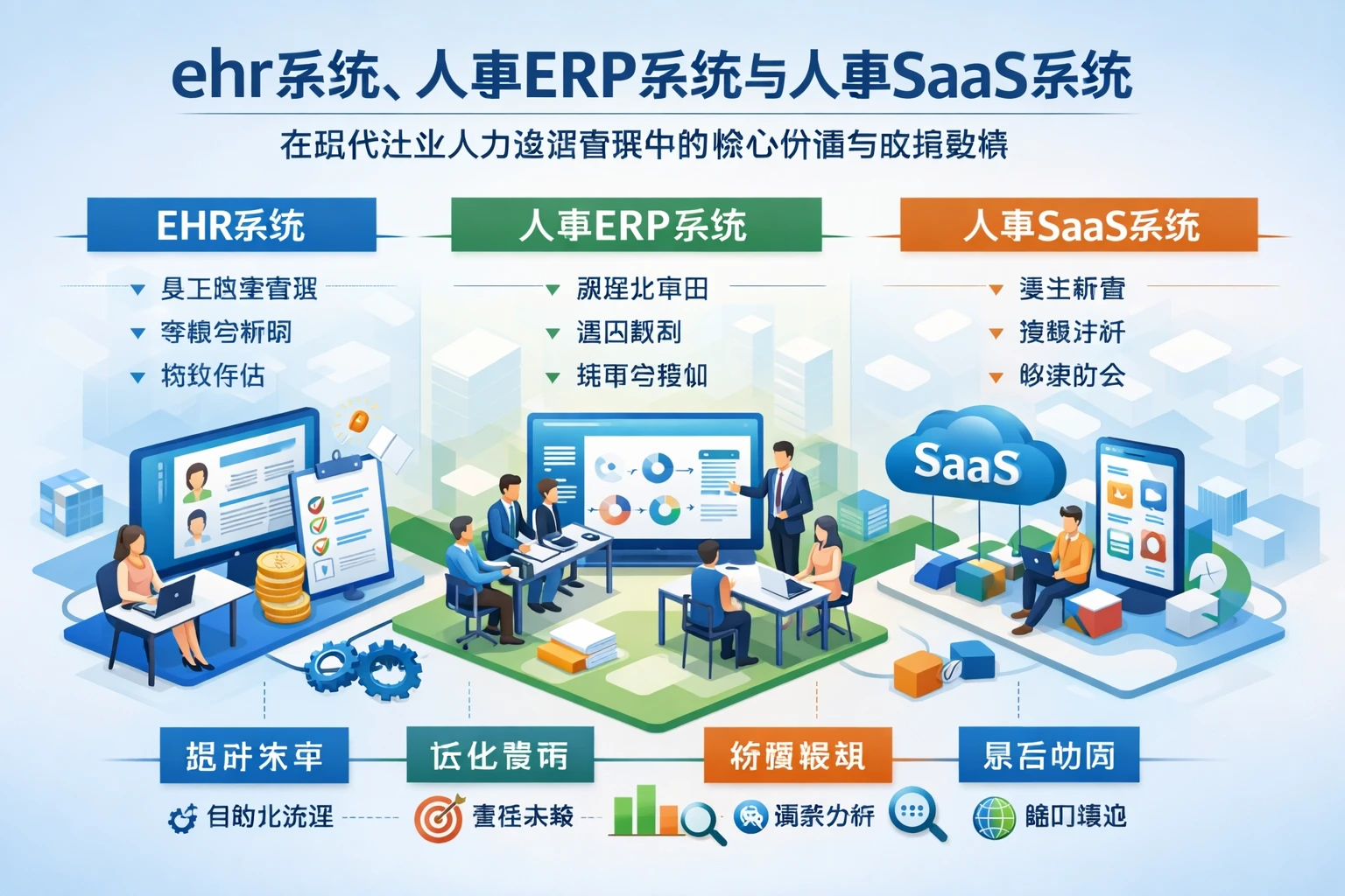 ehr系统、人事ERP系统与人事SaaS系统在现代企业人力资源管理中的核心价值与应用策略