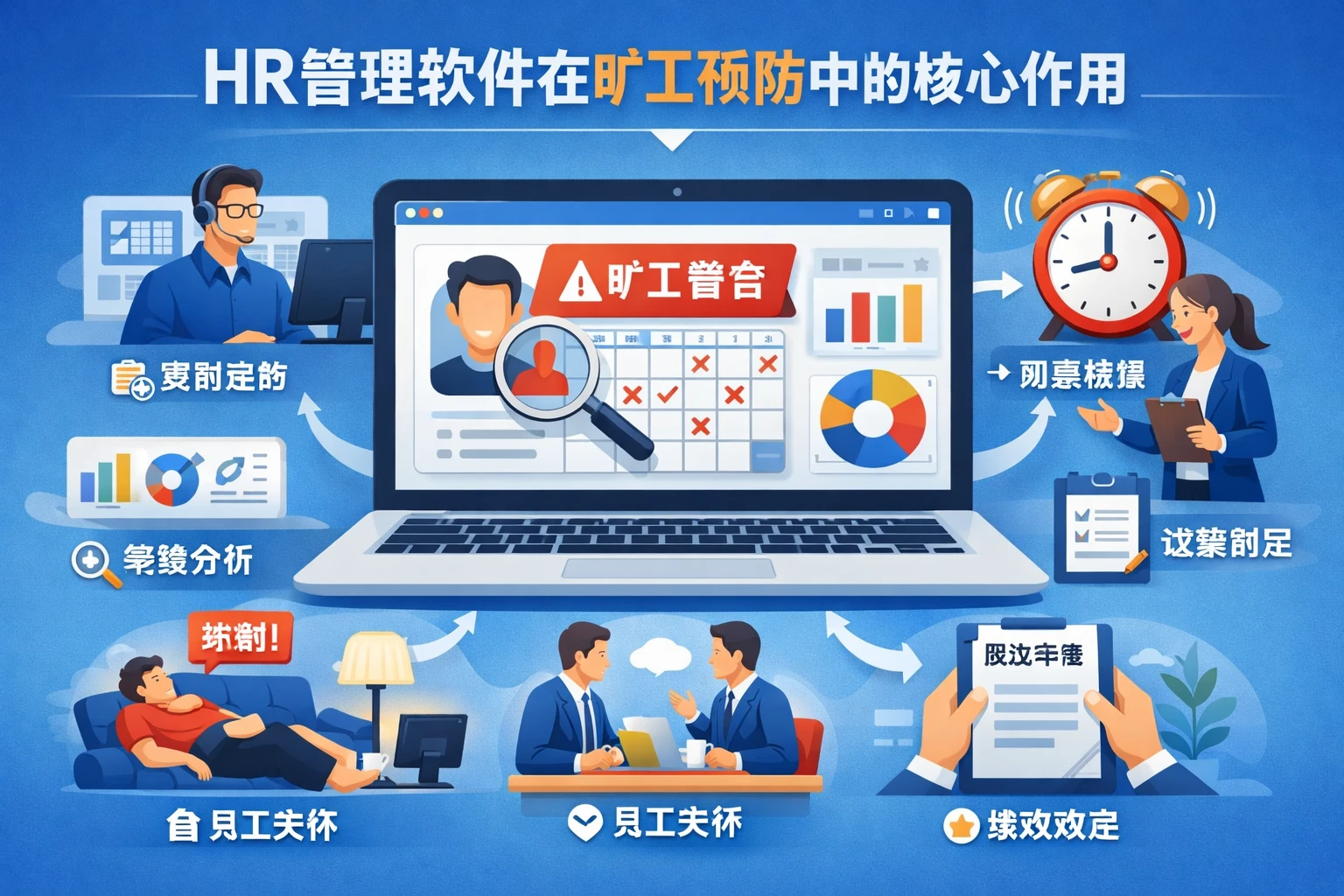 HR管理软件在旷工预防中的核心作用
