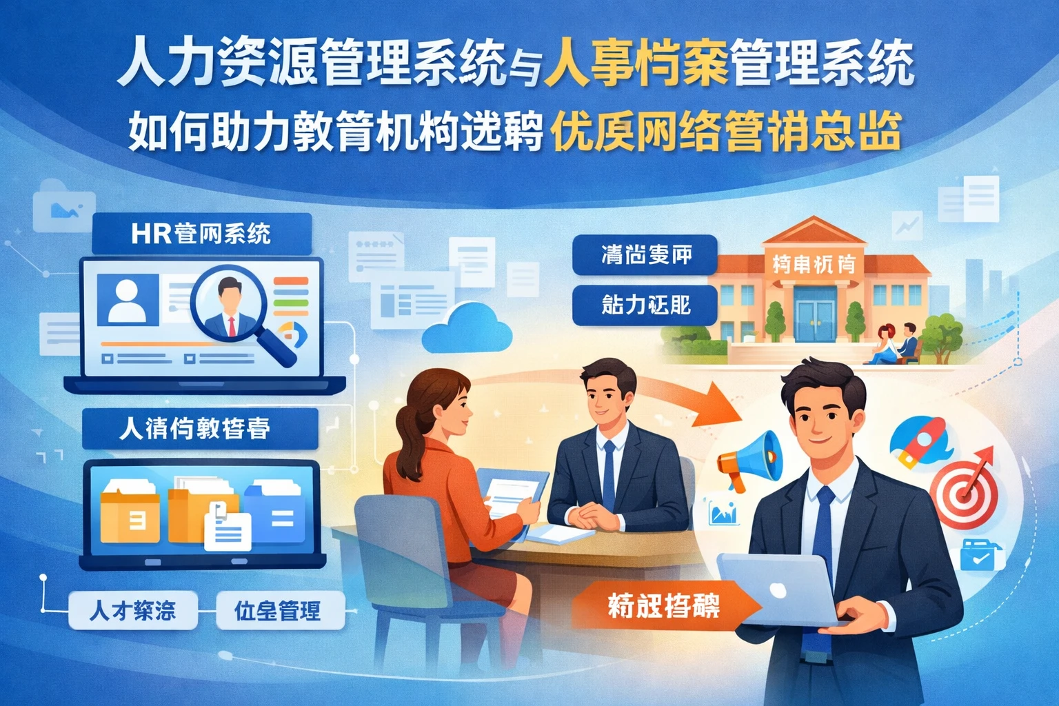 人力资源管理系统与人事档案管理系统如何助力教育机构选聘优质网络营销总监