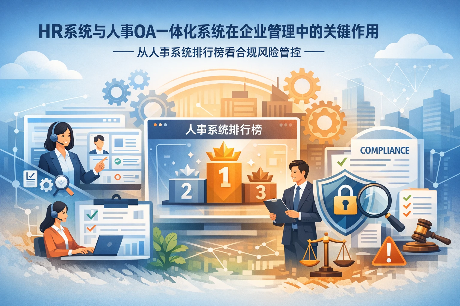 HR系统与人事OA一体化系统在企业管理中的关键作用——从人事系统排行榜看合规风险管控