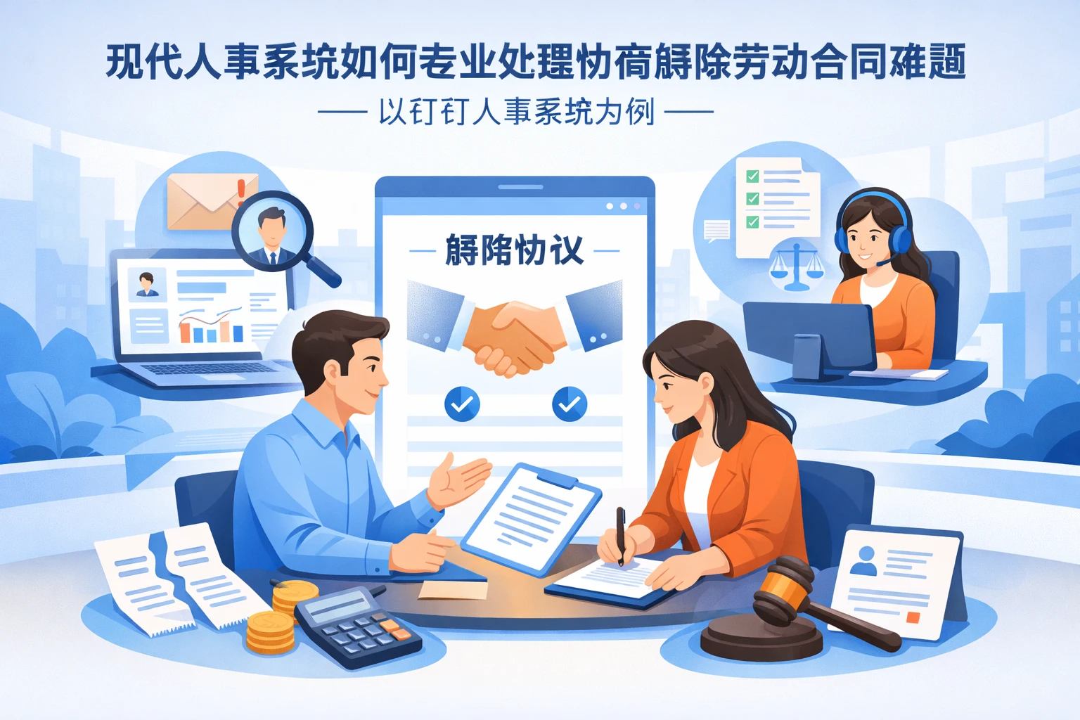 现代人事系统如何专业处理协商解除劳动合同难题——以钉钉人事系统为例