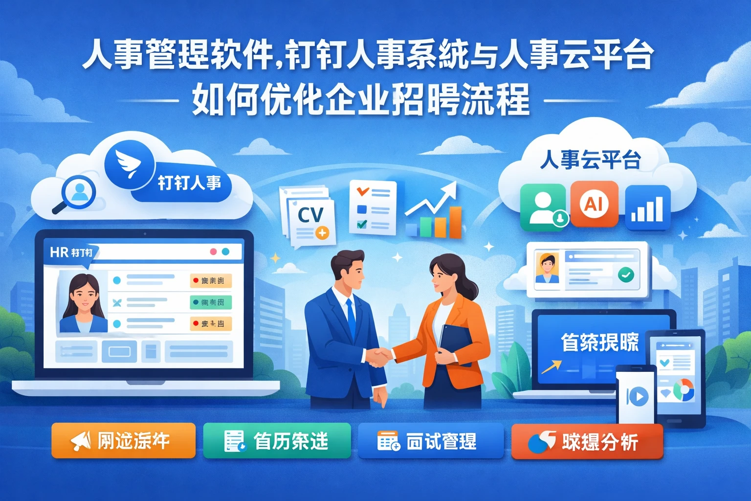 人事管理软件、钉钉人事系统与人事云平台如何优化企业招聘流程