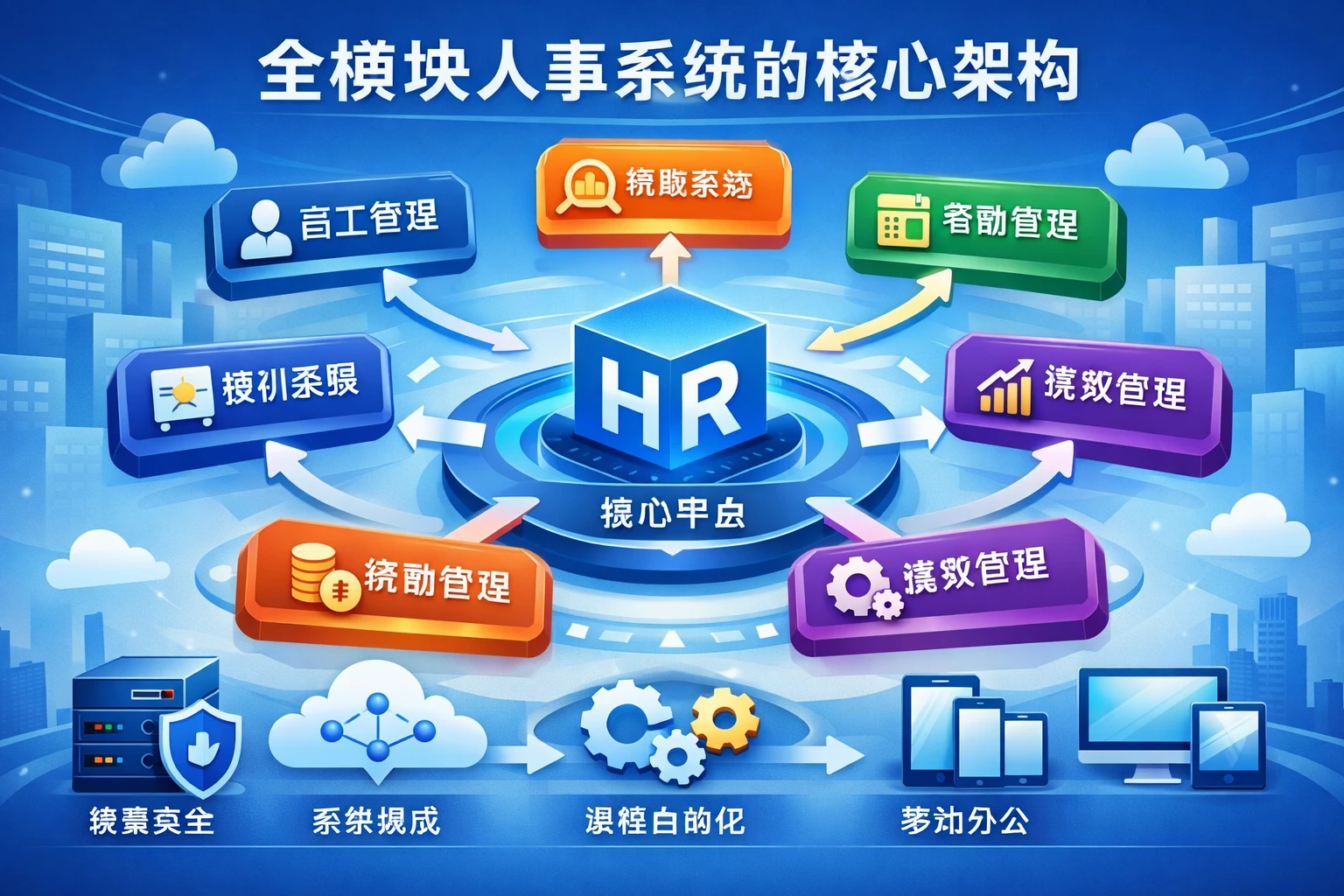 全模块人事系统的核心架构
