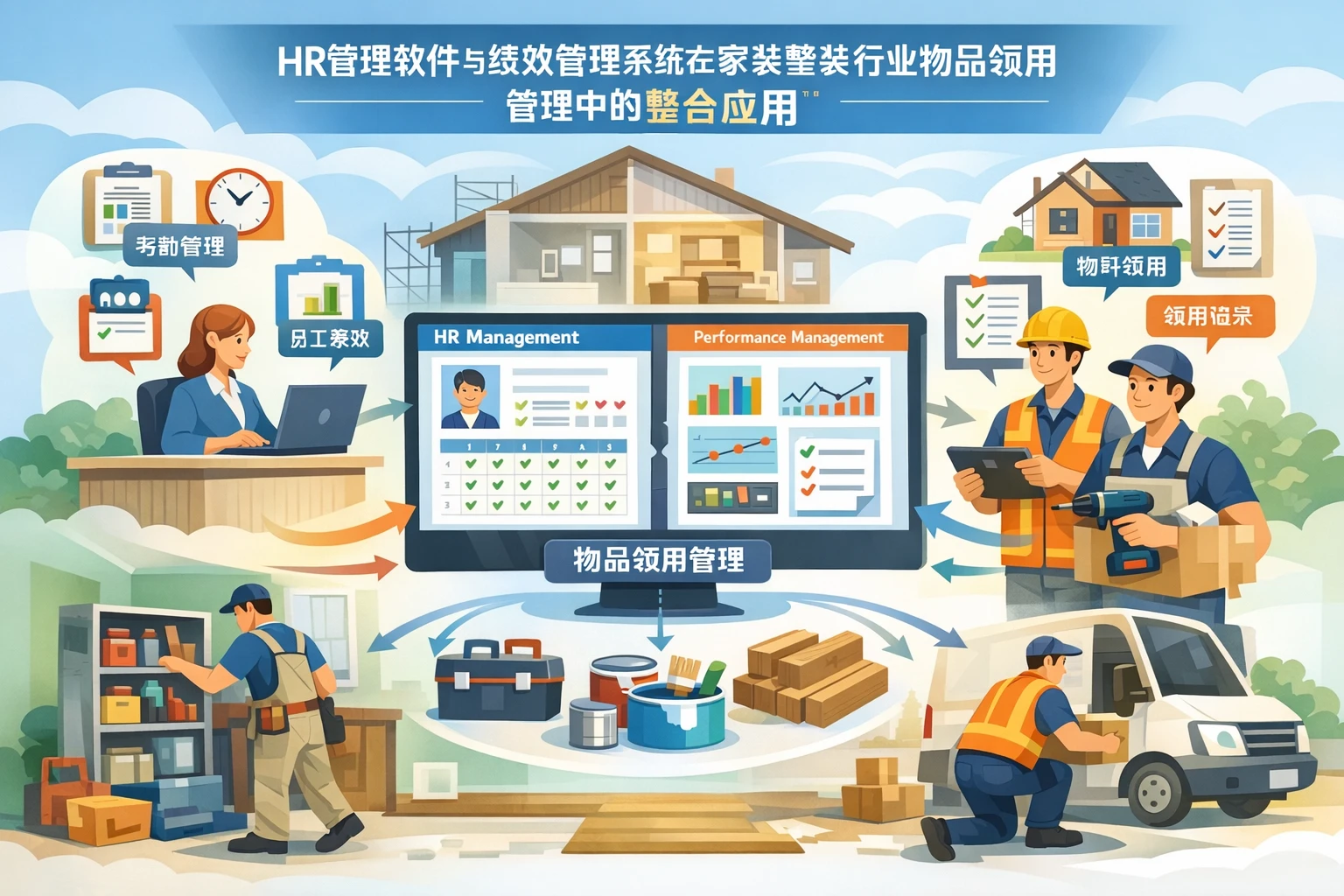 HR管理软件与绩效管理系统在家装整装行业物品领用管理中的整合应用