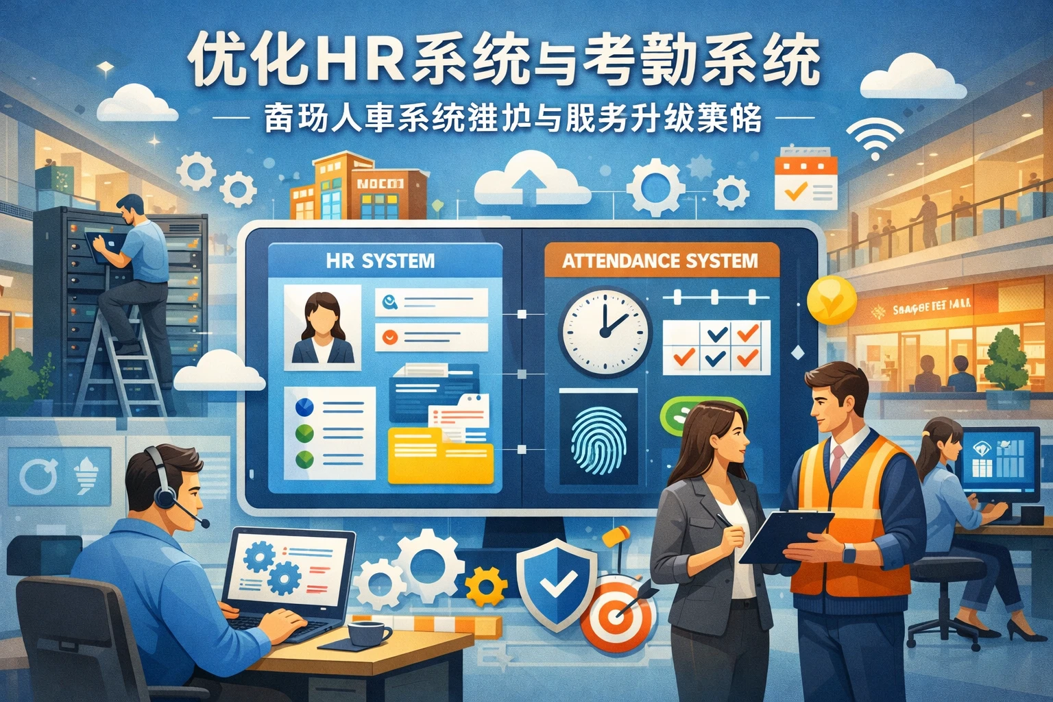 优化HR系统与考勤系统：商场人事系统维护与服务升级策略