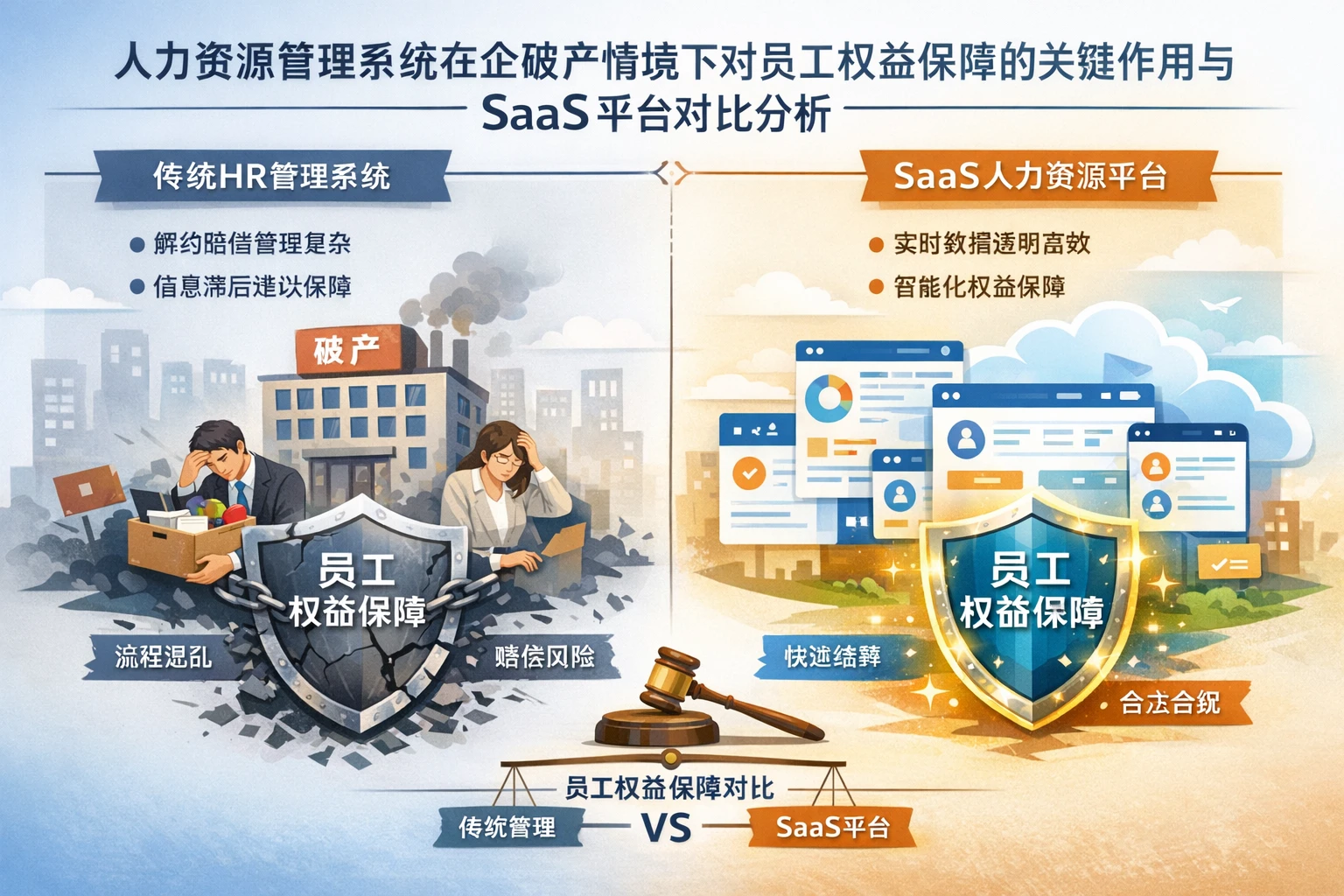 人力资源管理系统在企业破产情境下对员工权益保障的关键作用与SaaS平台对比分析