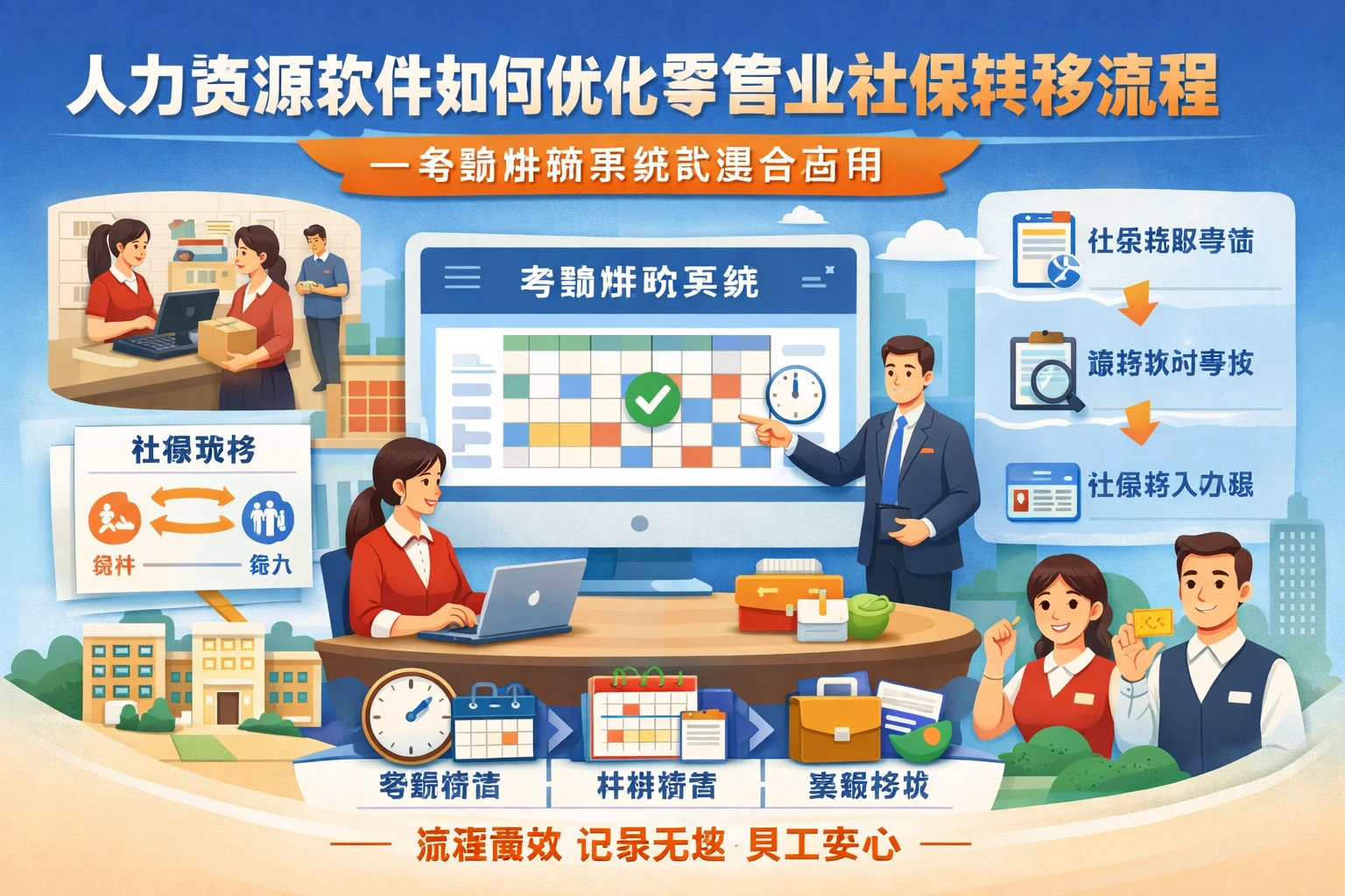 人力资源软件如何优化零售业社保转移流程——考勤排班系统的整合应用