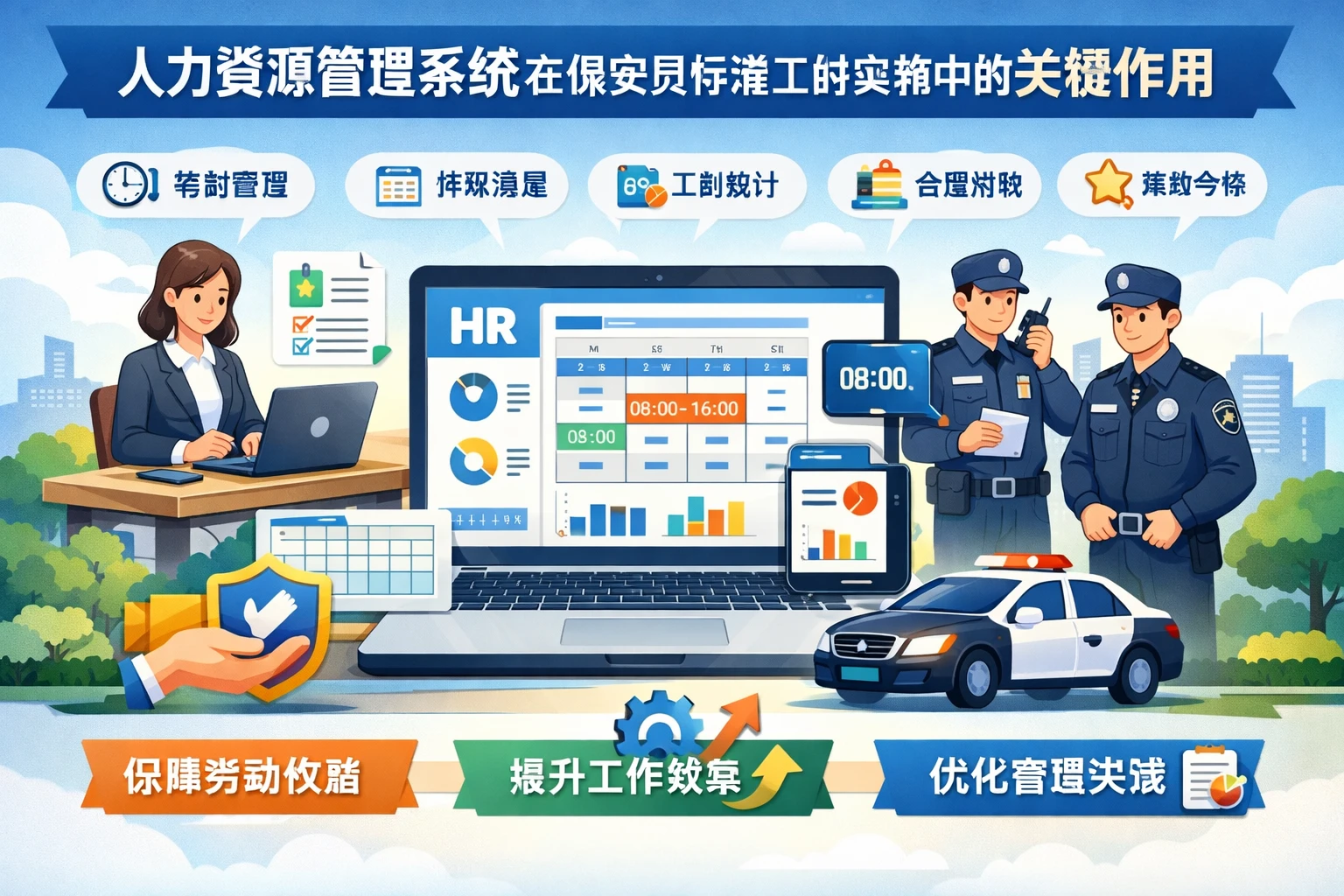 人力资源管理系统在保安员标准工时实施中的关键作用