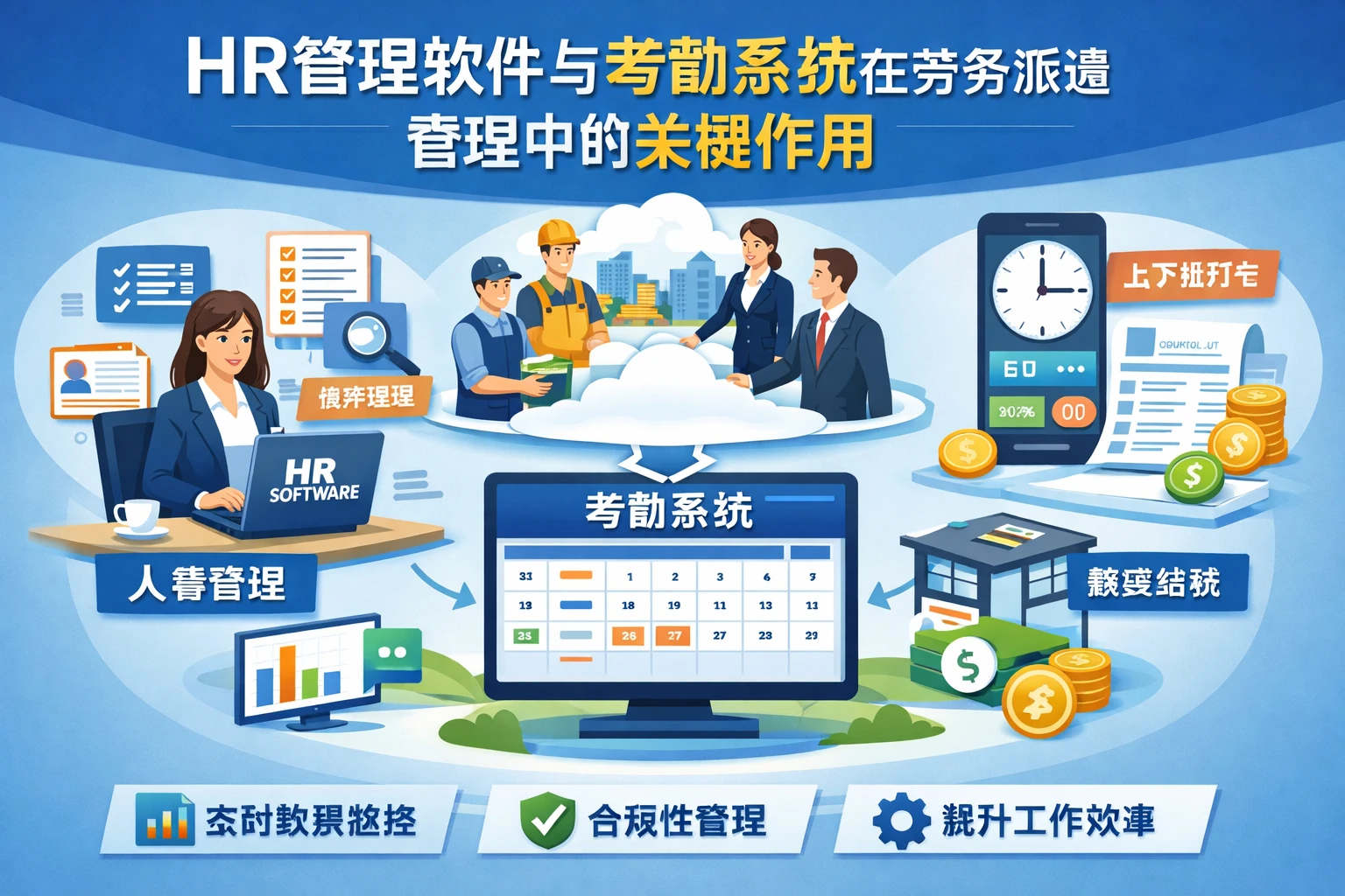 HR管理软件与考勤系统在劳务派遣管理中的关键作用