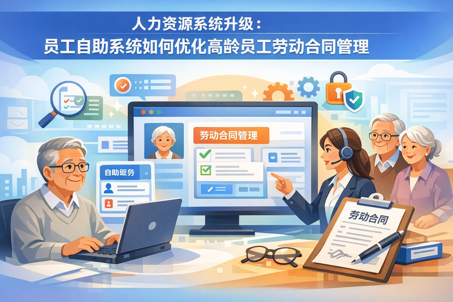 人力资源系统升级：员工自助系统如何优化高龄员工劳动合同管理