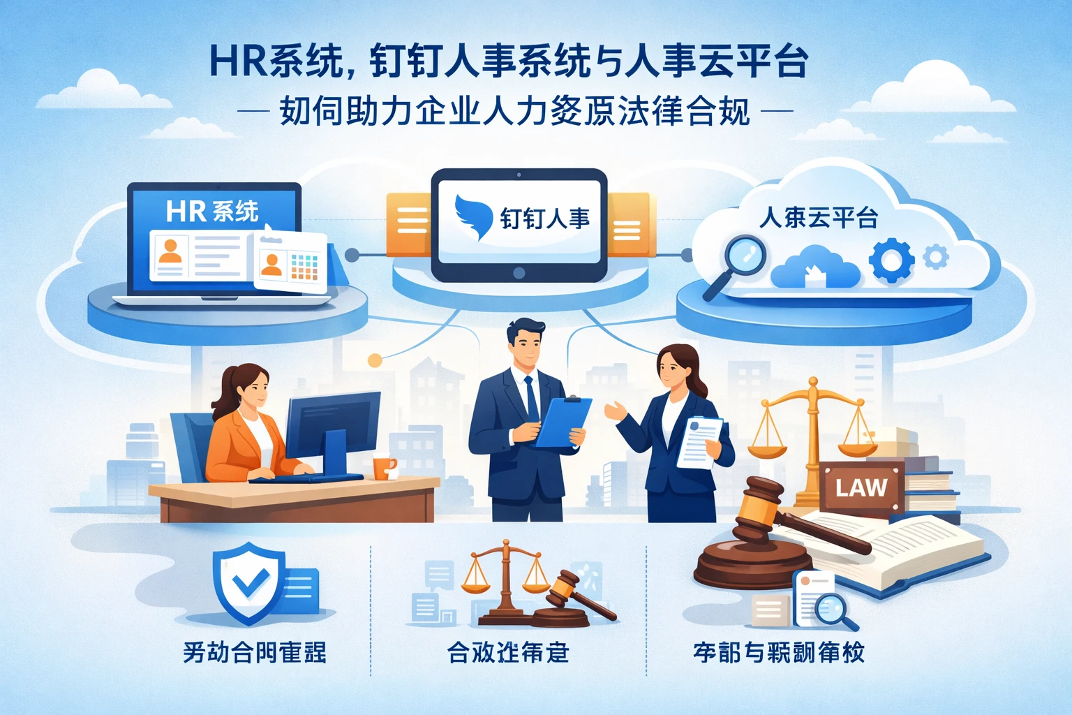 HR系统、钉钉人事系统与人事云平台如何助力企业人力资源法律合规