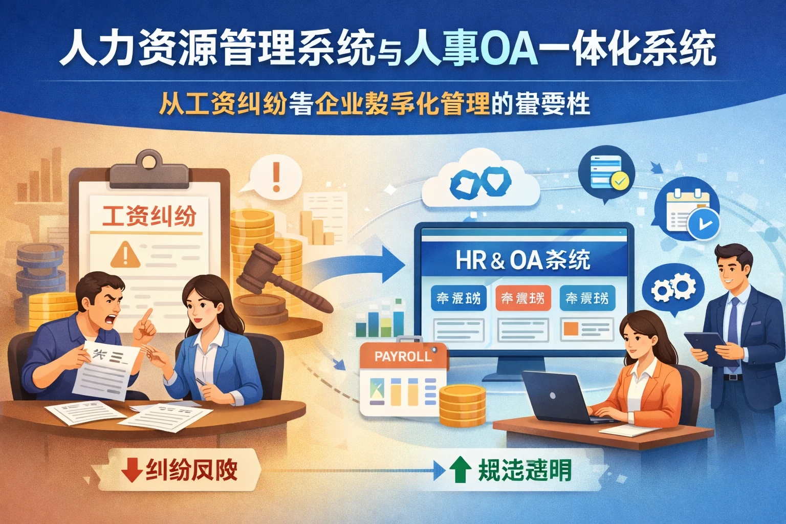 人力资源管理系统与人事OA一体化系统：从工资纠纷看企业数字化管理的重要性