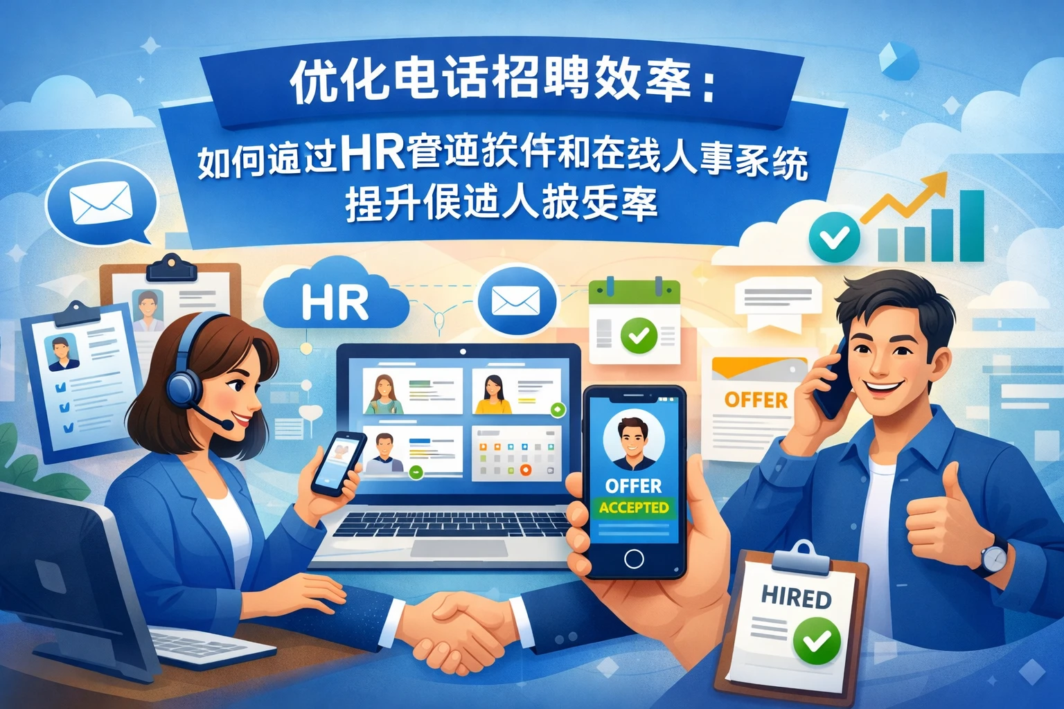 优化电话招聘效率：如何通过HR管理软件和在线人事系统提升候选人接受率