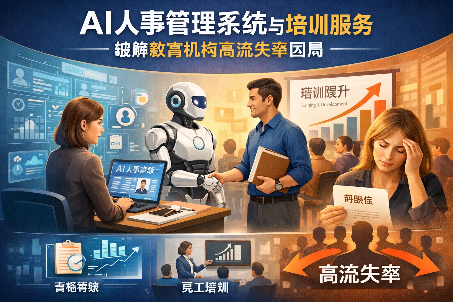 AI人事管理系统与培训服务：破解教育机构高流失率困局