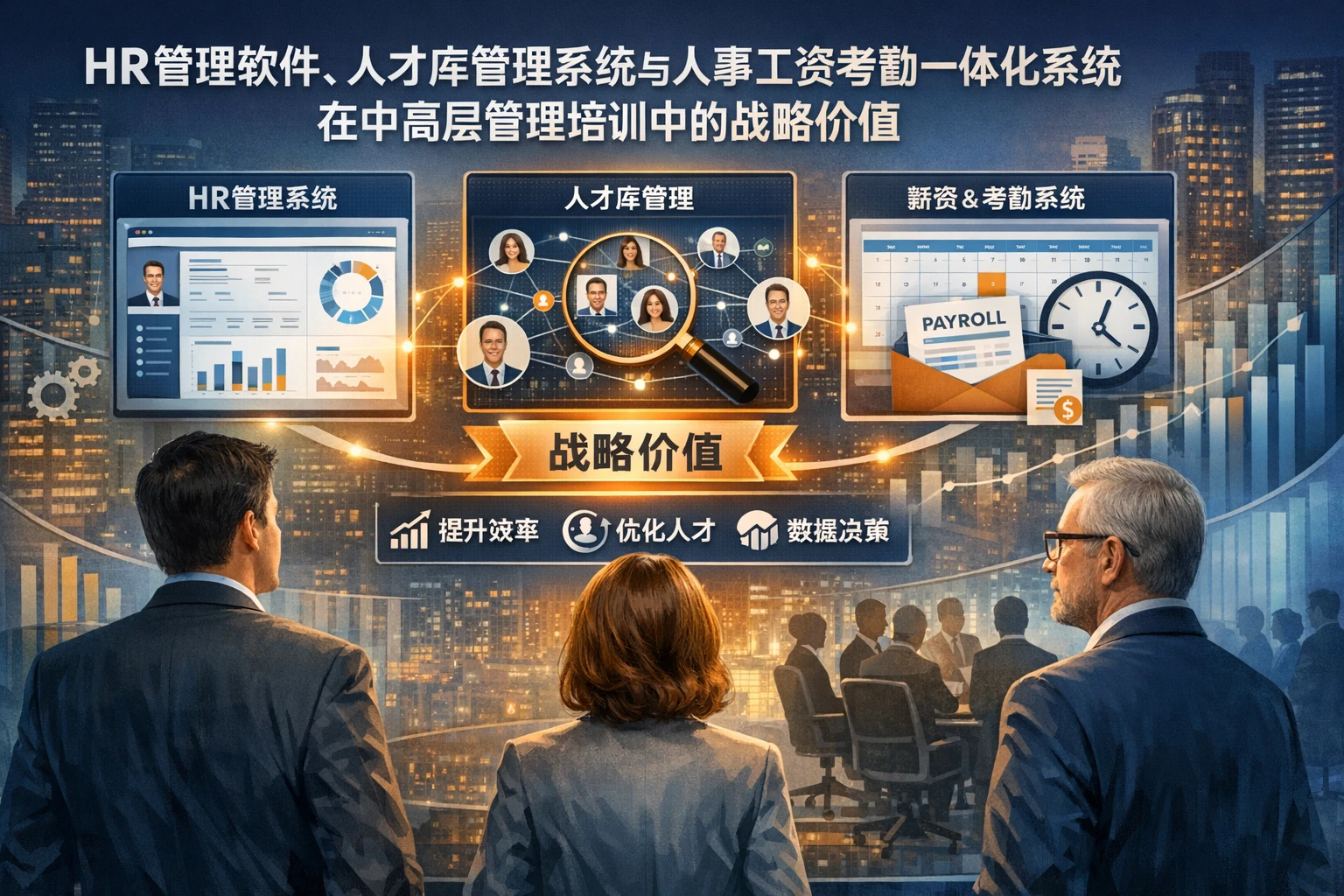 HR管理软件、人才库管理系统与人事工资考勤一体化系统在中高层管理培训中的战略价值
