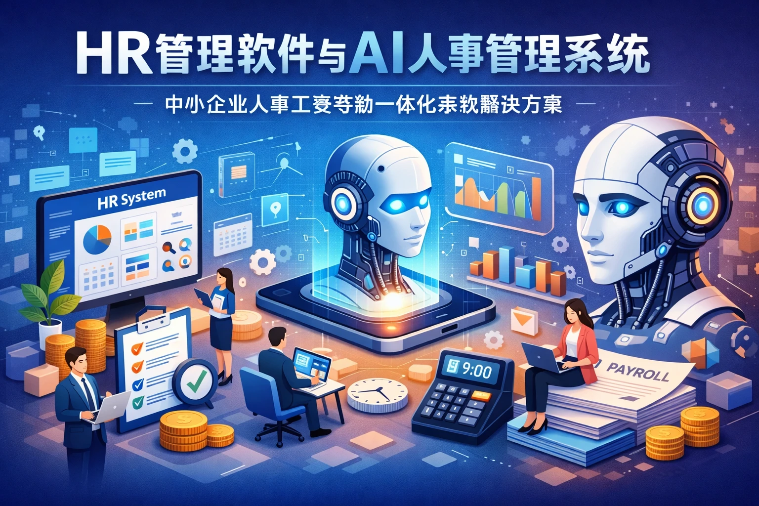 HR管理软件与AI人事管理系统：中小企业人事工资考勤一体化系统解决方案