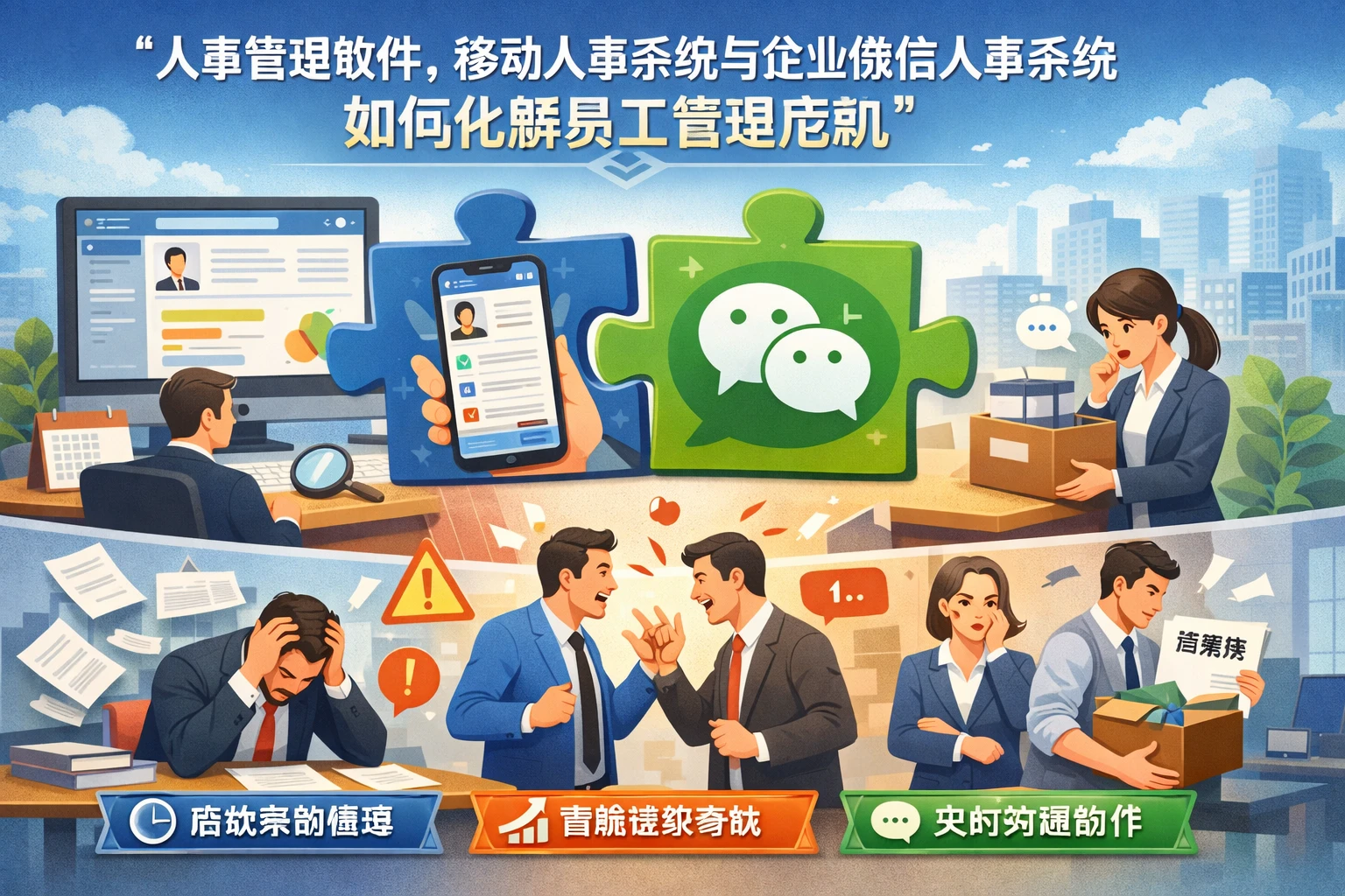 人事管理软件、移动人事系统与企业微信人事系统如何化解员工管理危机