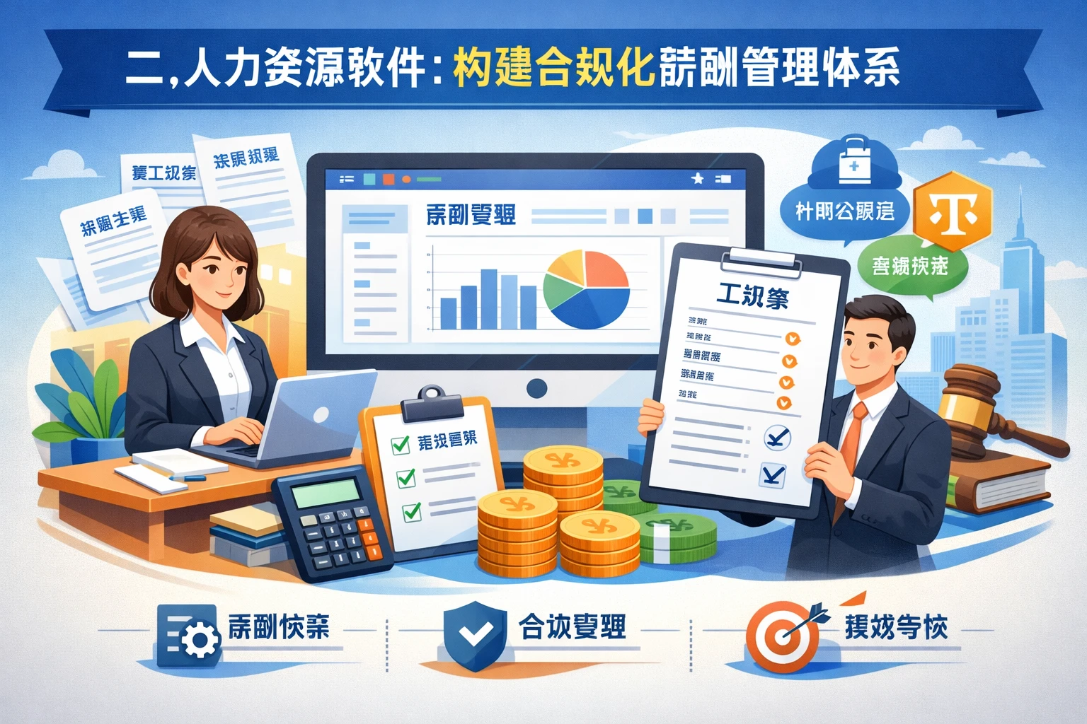 二、人力资源软件：构建合规化薪酬管理体系