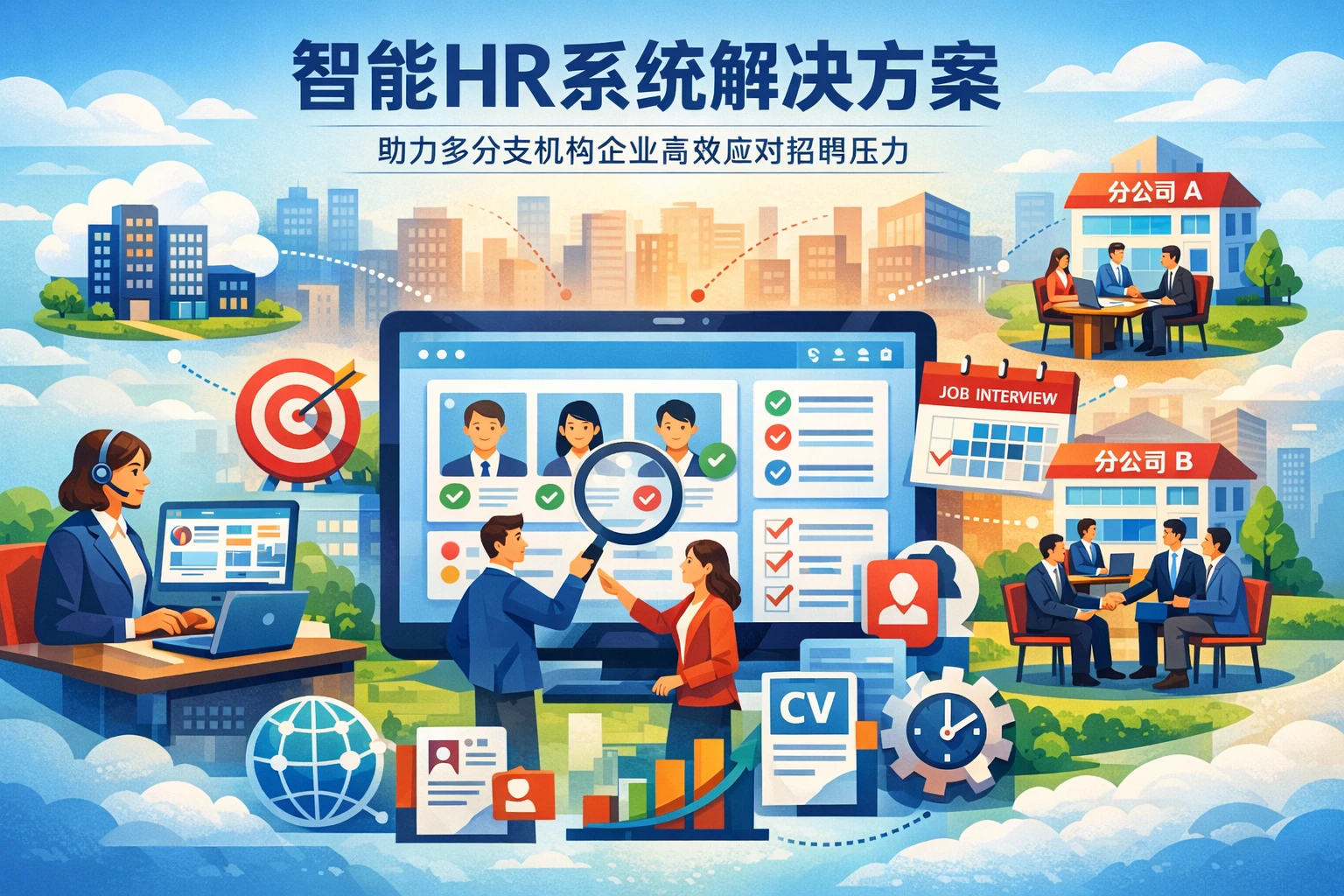 智能HR系统解决方案：如何助力多分支机构企业高效应对招聘压力