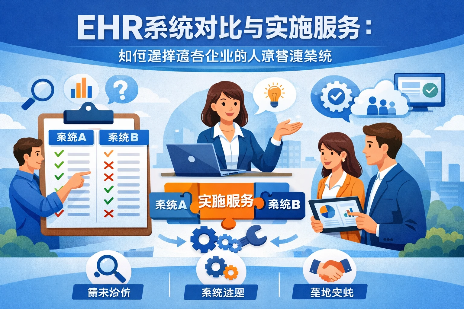EHR系统对比与实施服务：如何选择适合企业的人事管理系统
