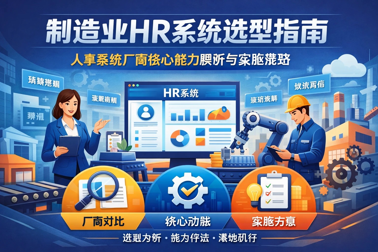 制造业HR系统选型指南：人事系统厂商核心能力解析与实施策略