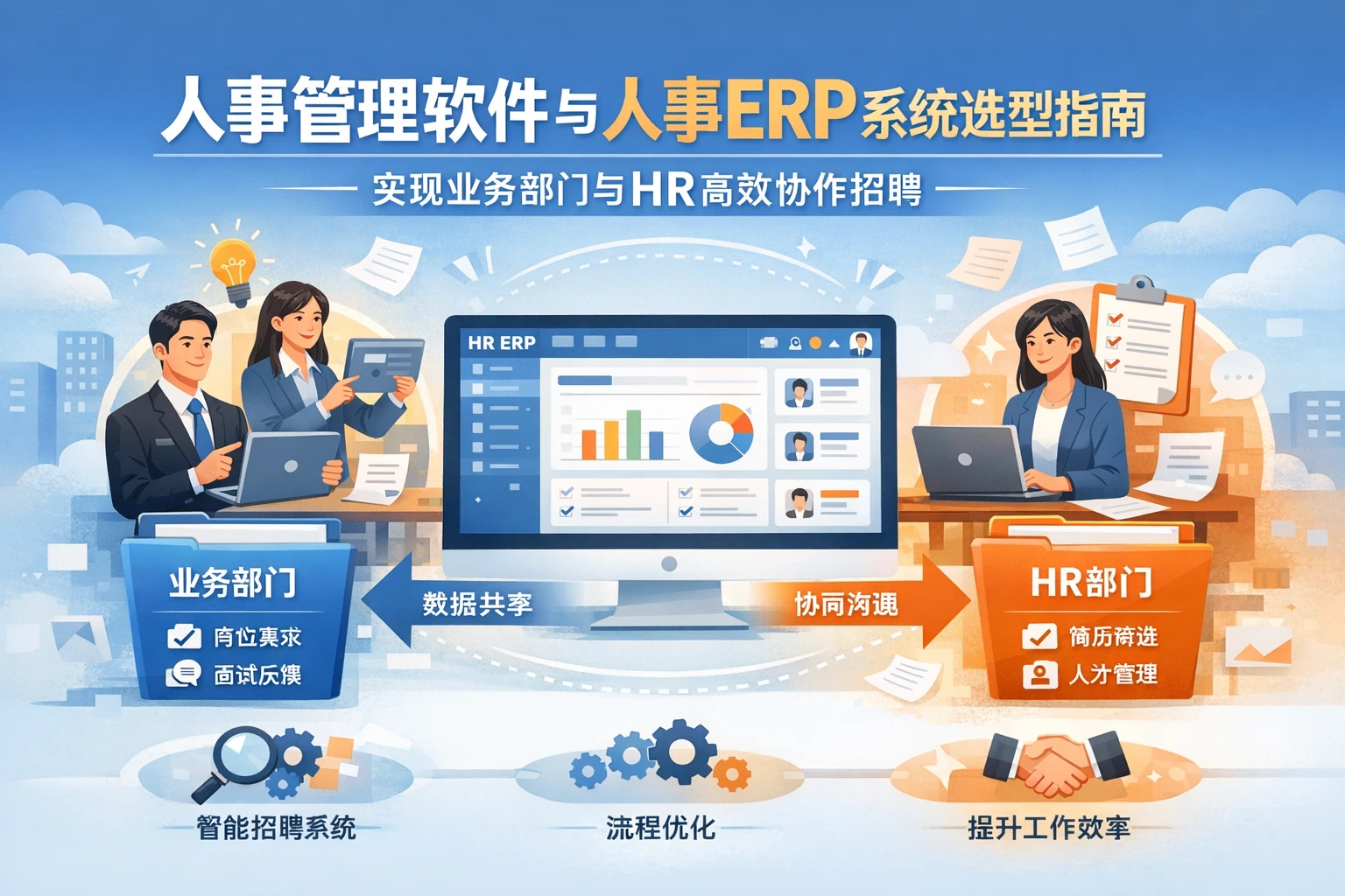 人事管理软件与人事ERP系统选型指南：实现业务部门与HR高效协作招聘