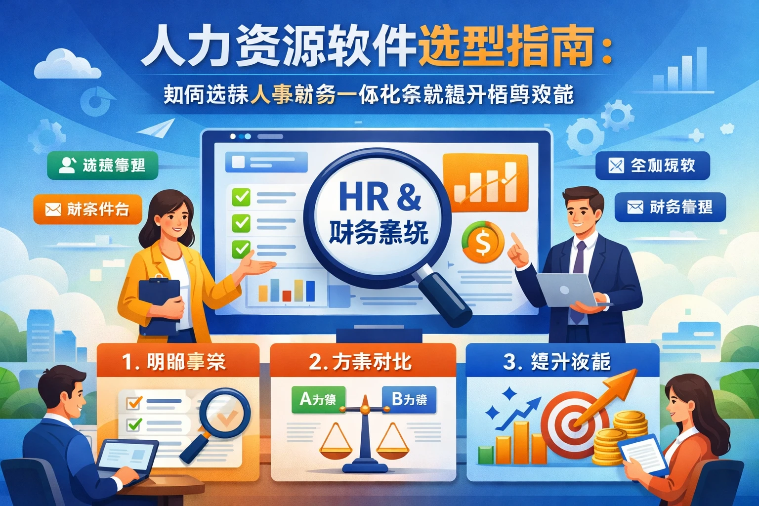 人力资源软件选型指南：如何选择人事财务一体化系统提升招聘效能