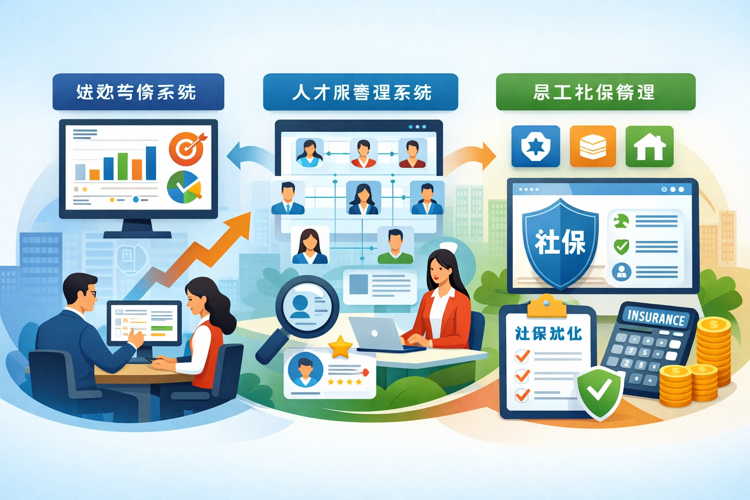 人力资源信息化系统如何通过绩效考核系统与人才库管理系统优化员工社保管理