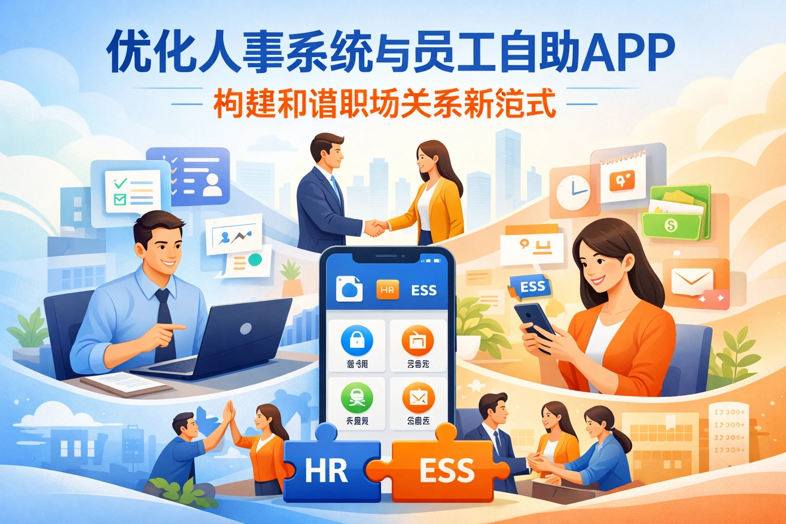 优化人事系统与员工自助系统APP，构建和谐职场关系新范式