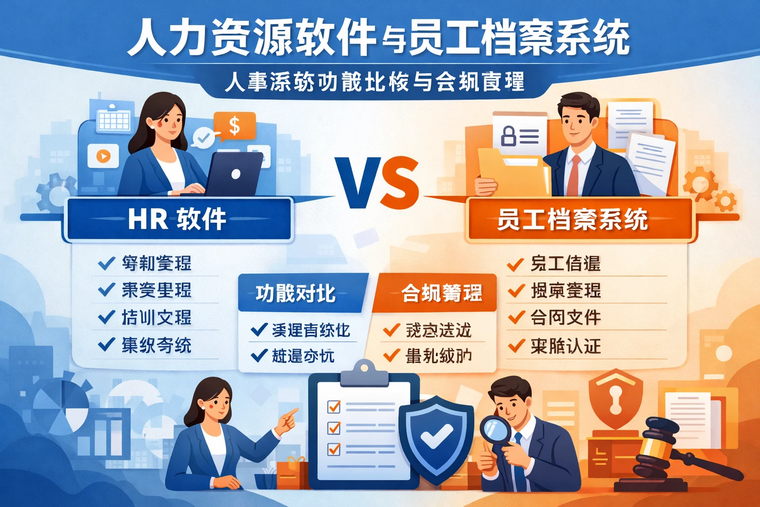 人力资源软件与员工档案系统：人事系统功能比较与合规管理