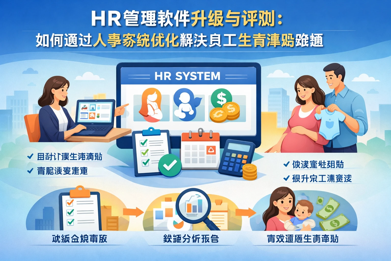 HR管理软件升级与评测：如何通过人事系统优化解决员工生育津贴难题