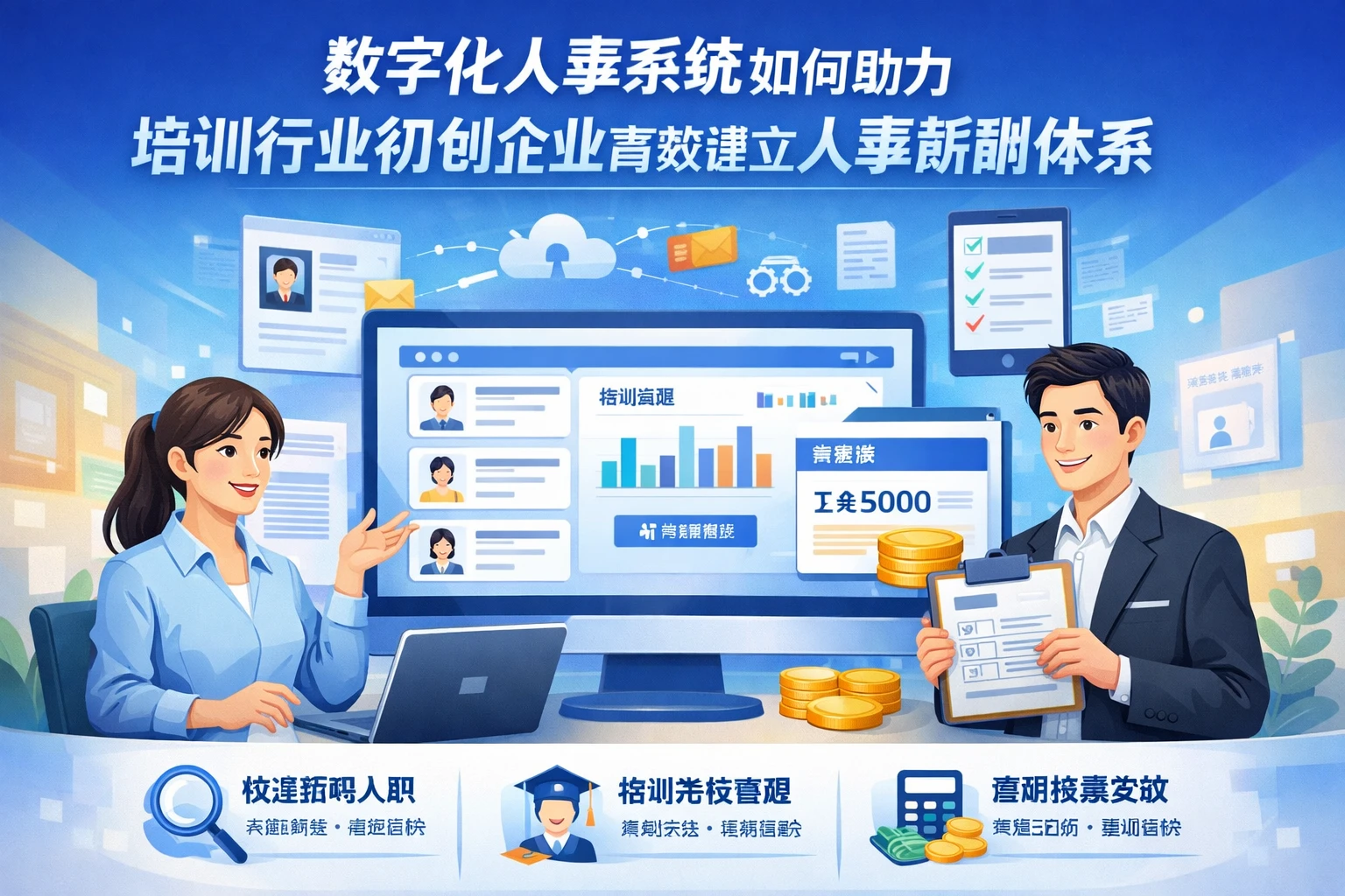 数字化人事系统如何助力培训行业初创企业高效建立人事薪酬体系
