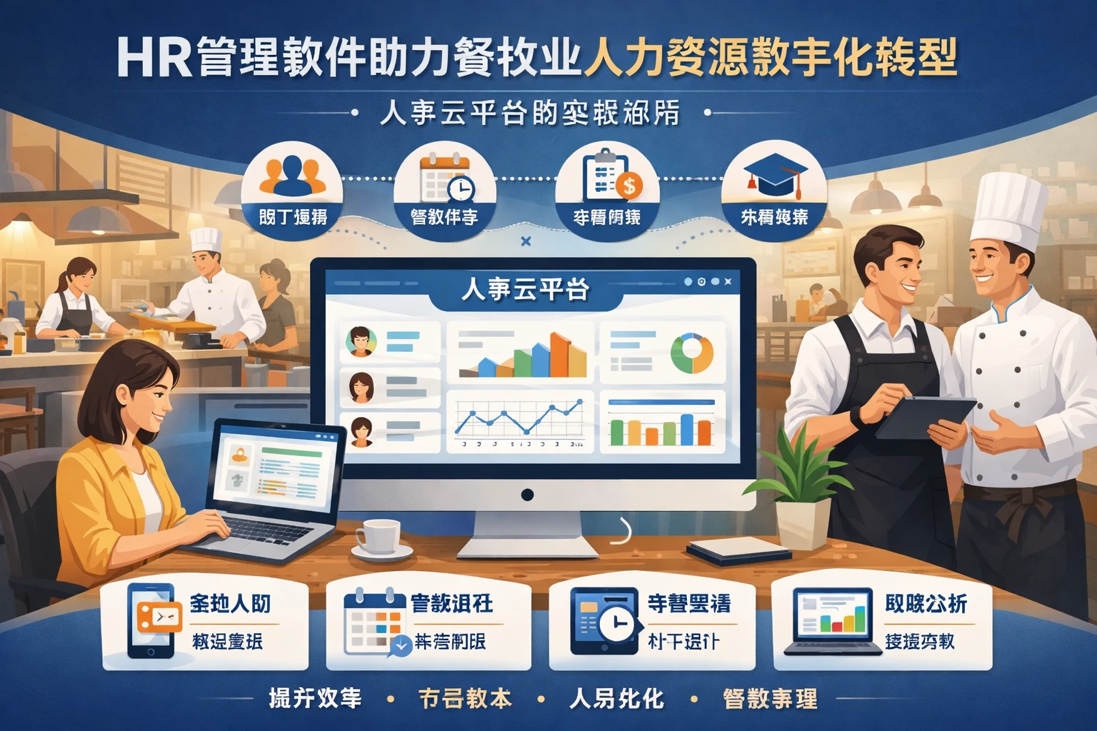 HR管理软件助力餐饮业人力资源数字化转型：人事云平台的实战应用