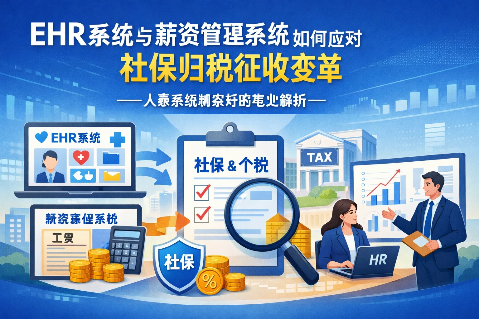 EHR系统与薪资管理系统如何应对社保归稅征收变革——人事系统哪家好的专业解析