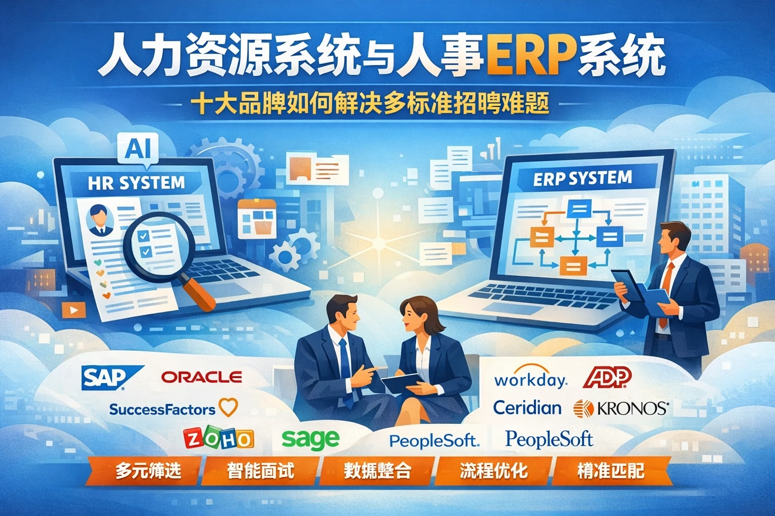人力资源系统与人事ERP系统：十大品牌如何解决多标准招聘难题