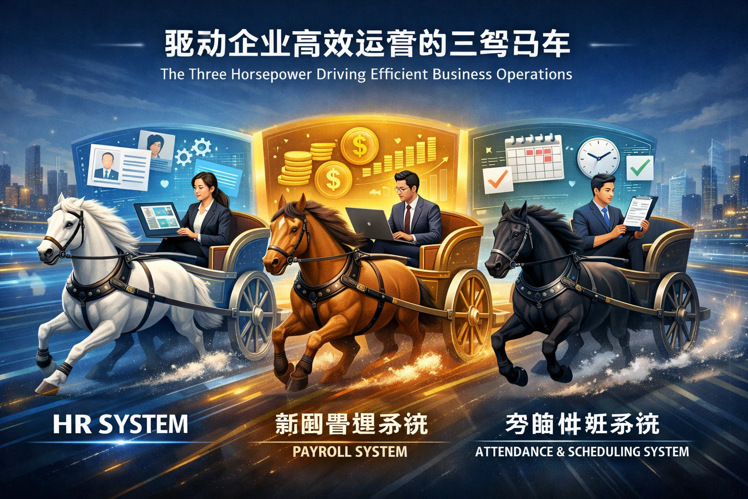 人力资源系统、薪酬管理系统与考勤排班系统：驱动企业高效运营的三驾马车