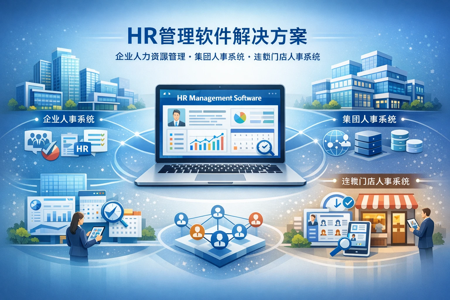 优化企业人力资源管理的HR管理软件、集团人事系统与连锁门店人事系统解决方案