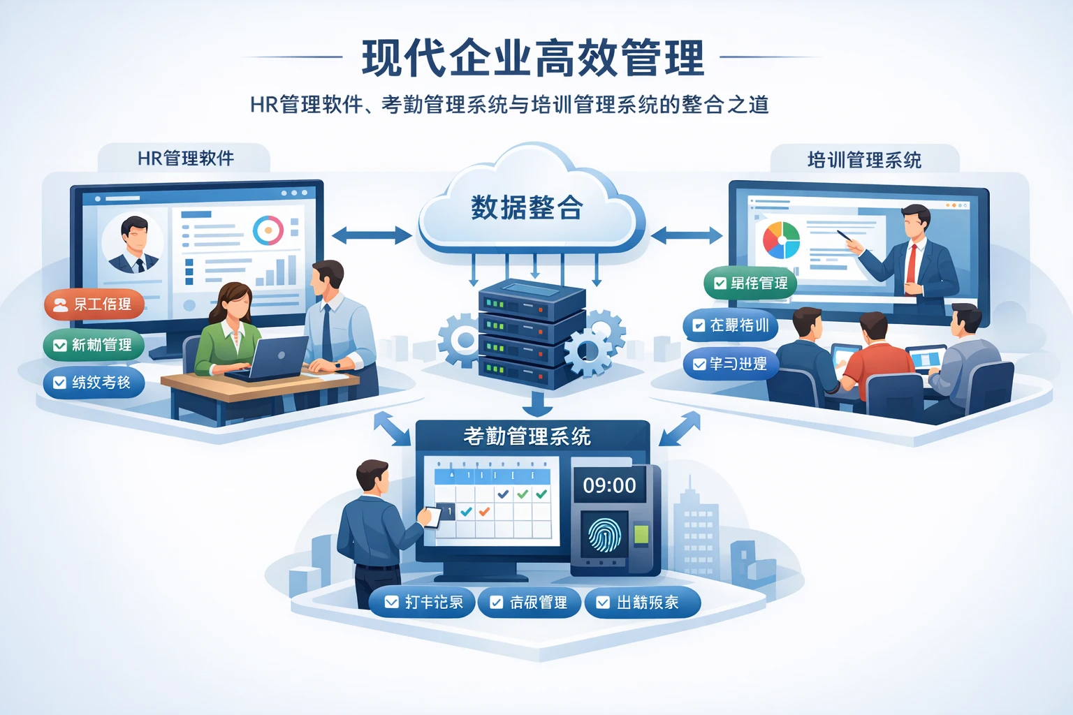 现代企业高效管理:HR管理软件、考勤管理系统与培训管理系统的整合之道
