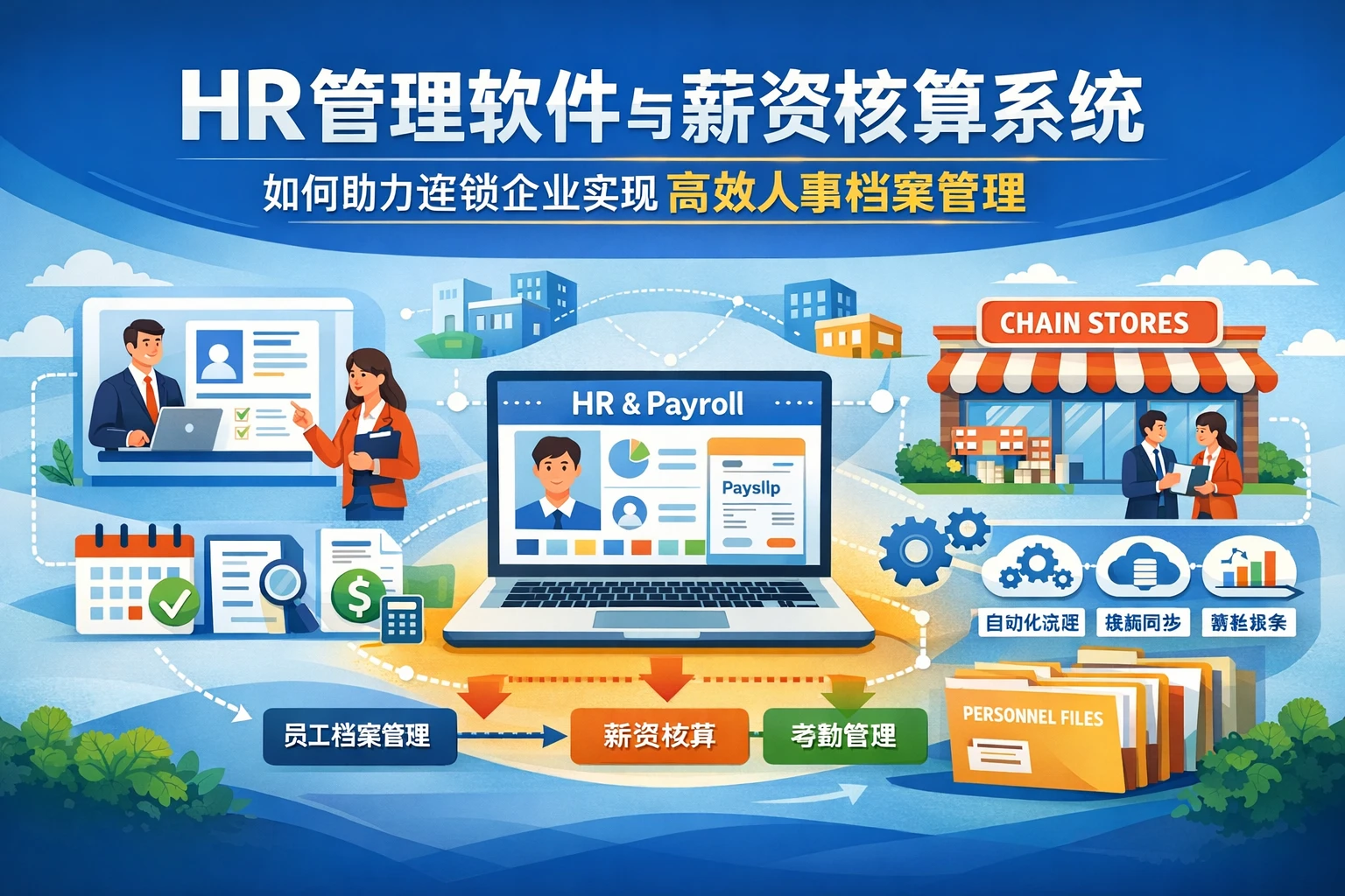 HR管理软件与薪资核算系统如何助力连锁企业实现高效人事档案管理