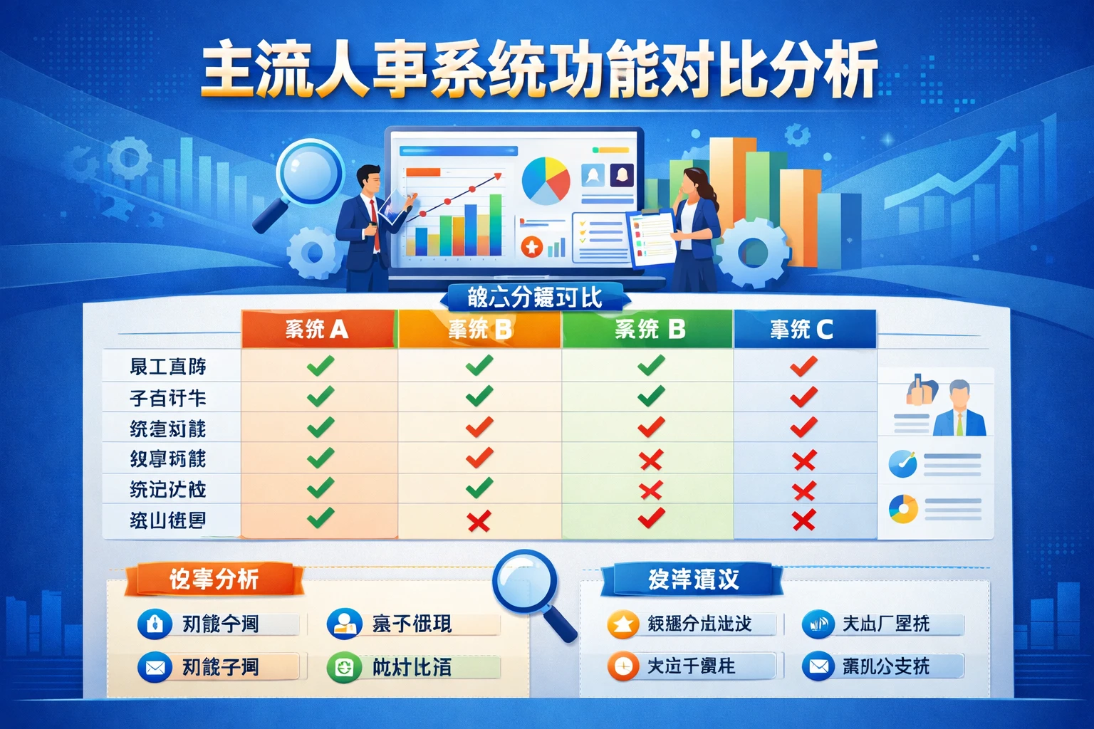 主流人事系统功能对比分析