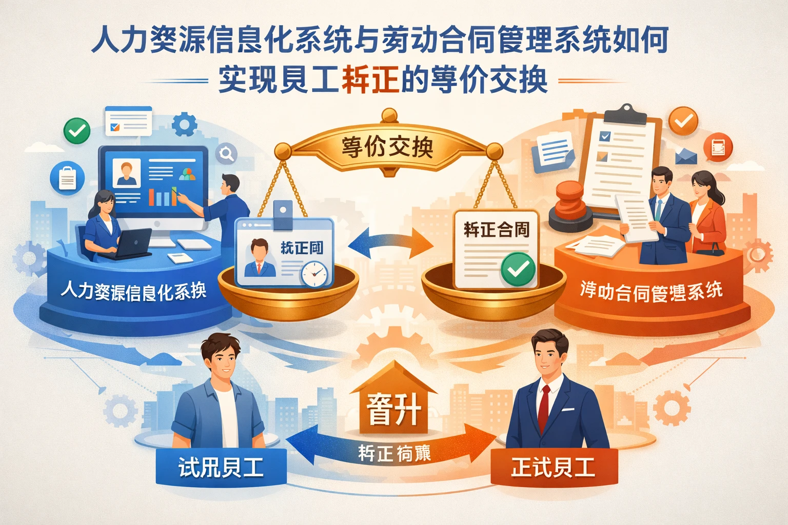 人力资源信息化系统与劳动合同管理系统如何实现员工转正的等价交换