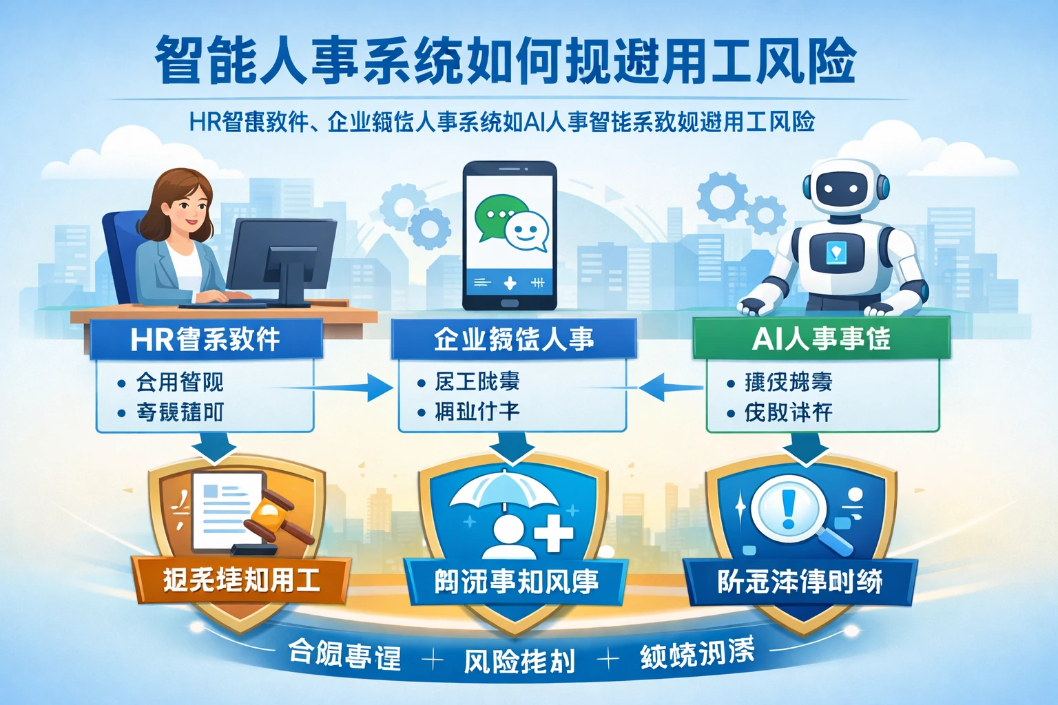 智能人事系统如何通过HR管理软件、企业微信人事系统和AI人事管理系统规避用工风险