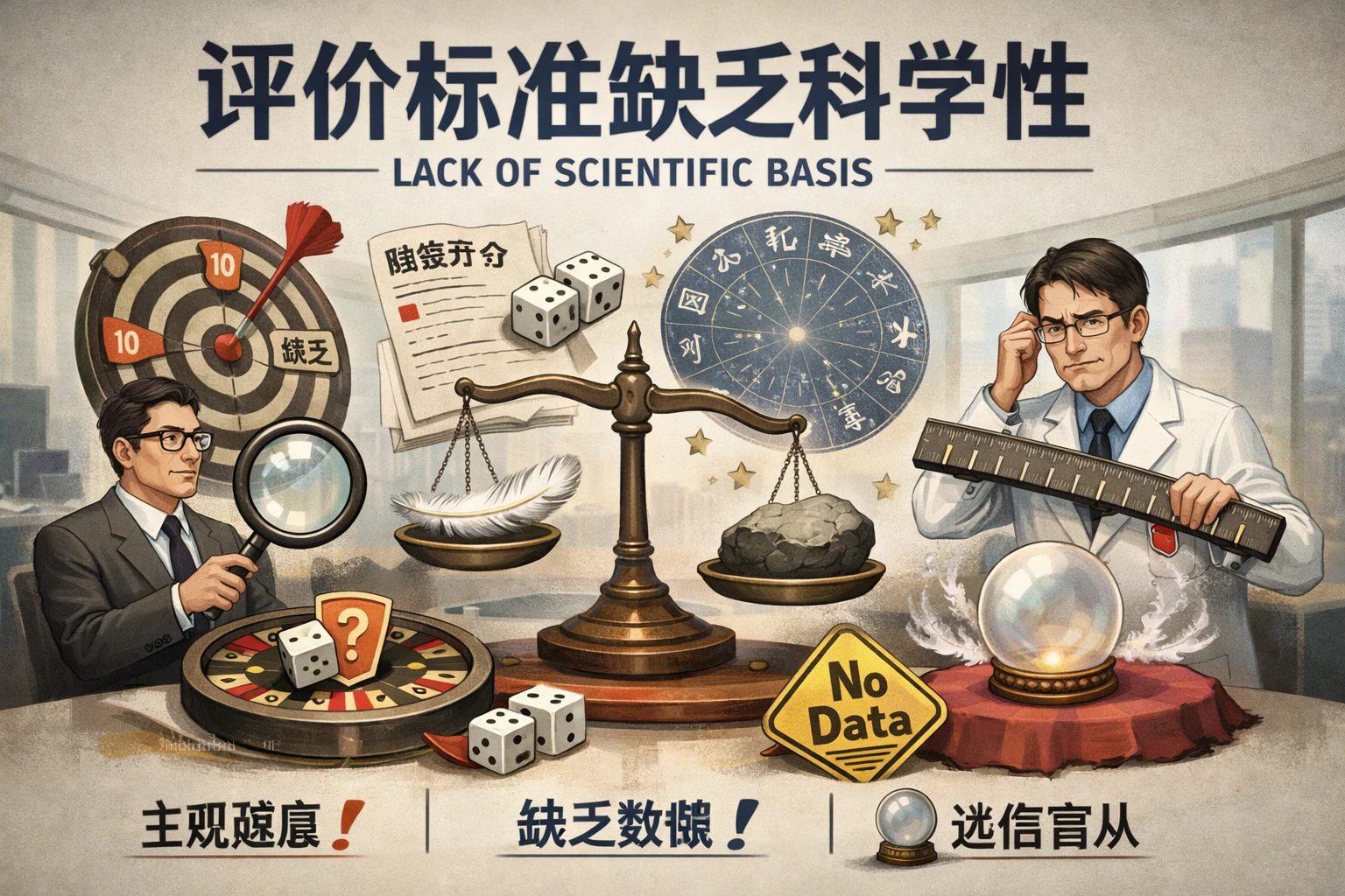 评价标准缺乏科学性